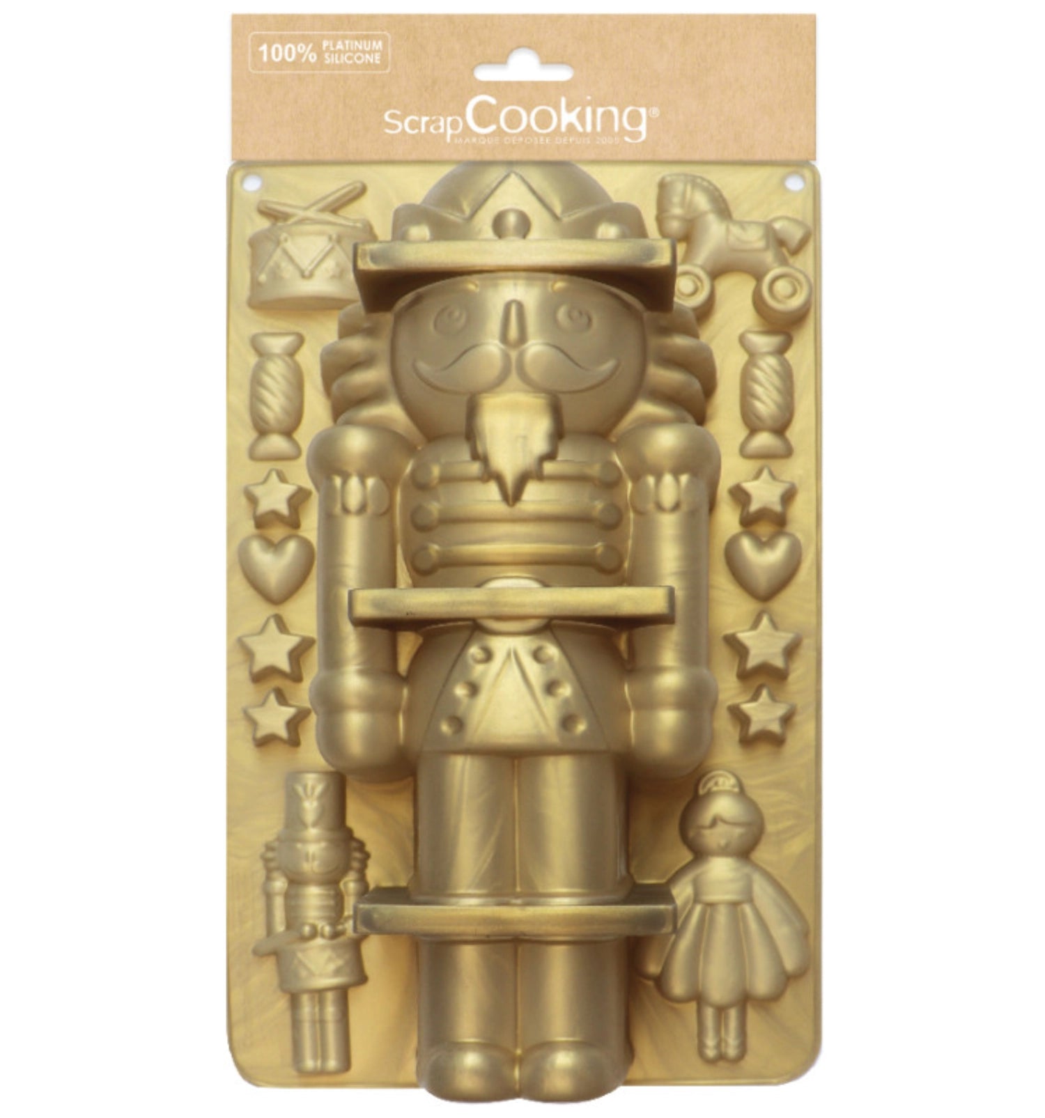 Entdecken Sie die Silikonbackform Nussknacker von Scrap Cooking – ideal für kreative Weihnachtsleckereien! Hitzebeständig und leicht zu reinigen.