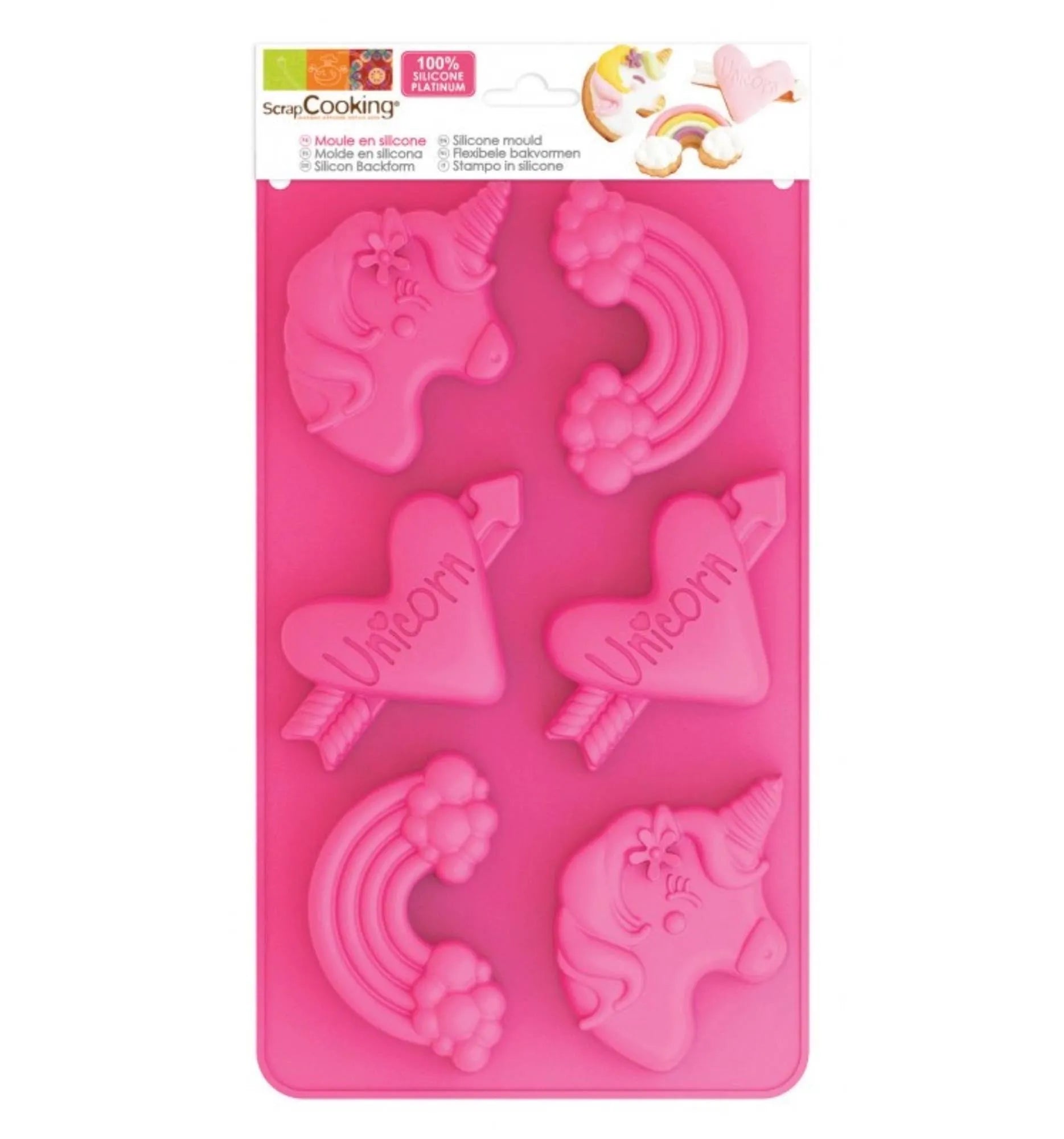 Zaubern Sie magische Einhorn-Leckereien mit dieser 6er Silikonform.