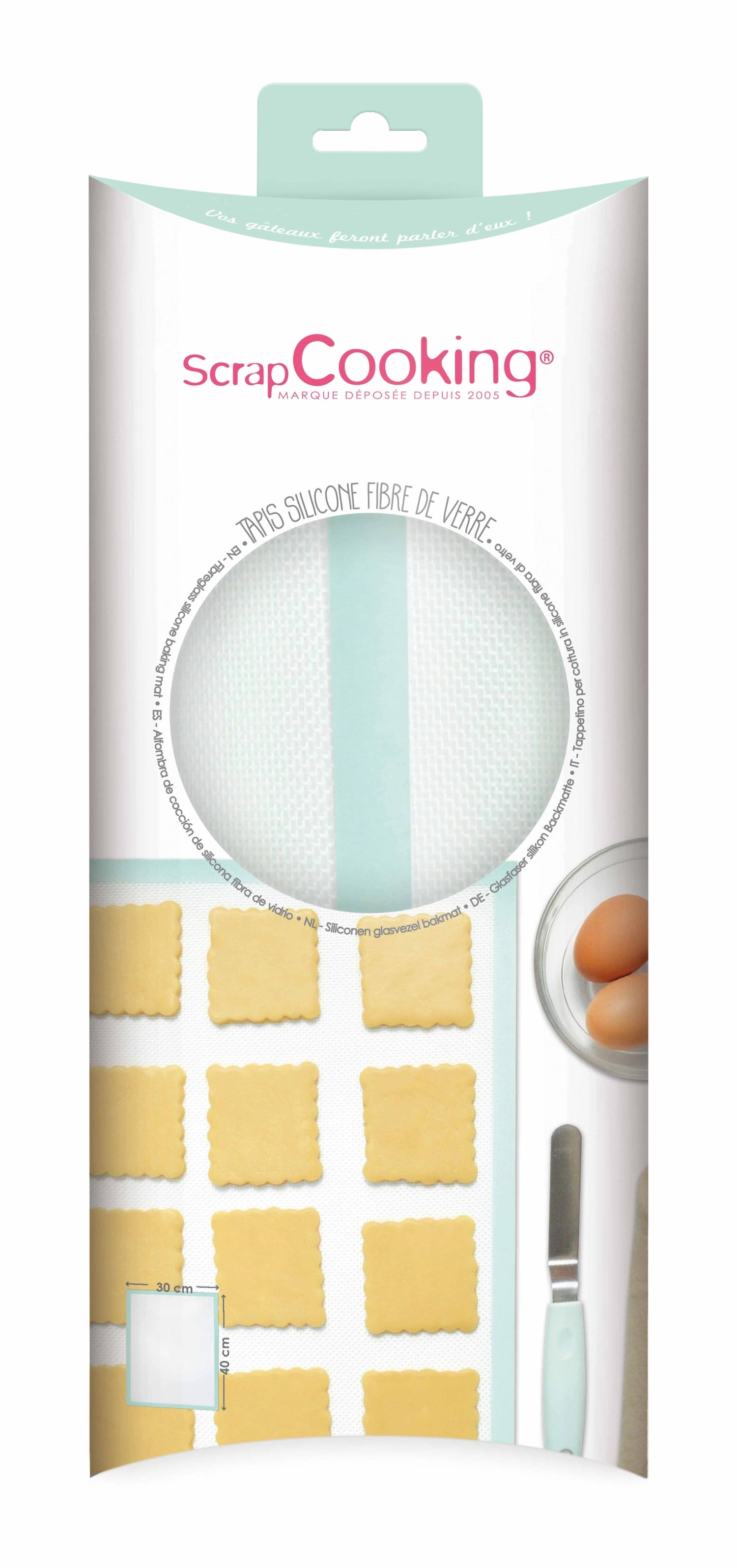 Glasfaser-Silikon-Backmatte 30x40cm