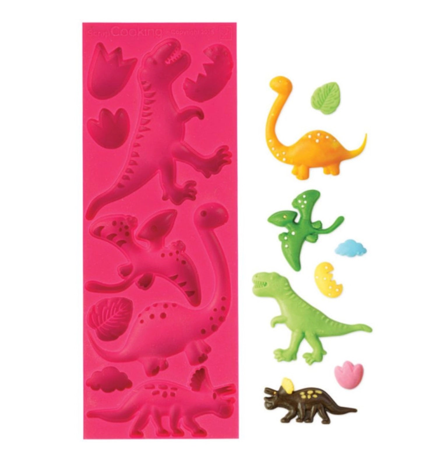 Dinosaurier-Silikonform: Perfekte Deko für kreative Backideen.