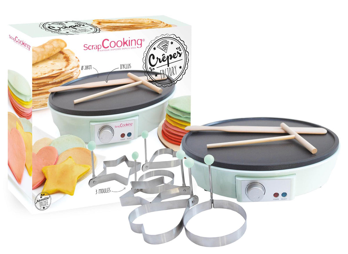 Crêpes-Factory in Grün präsentiert im Onlineshop von KAQTU Design AG. Küchengerät ist von Scrap Cooking