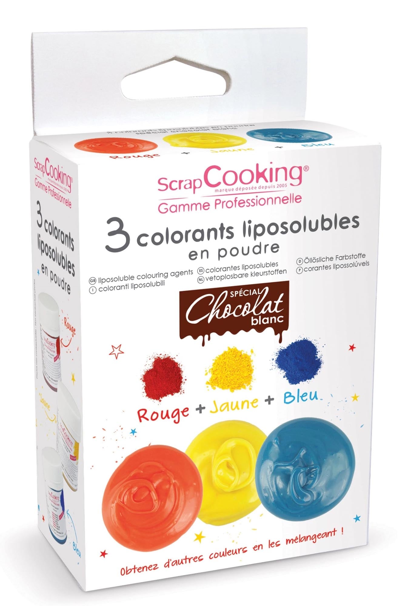 Kreative Backkunst mit Scrap Cooking Farbpulver Chocolat 3x5g.