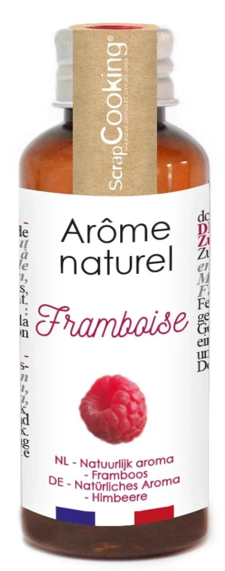 Natürliches Himbeeraroma von Scrap Cooking: 40 ml Flasche für fruchtige Süße in Desserts, Saucen und mehr. Ohne künstliche Zusatzstoffe.