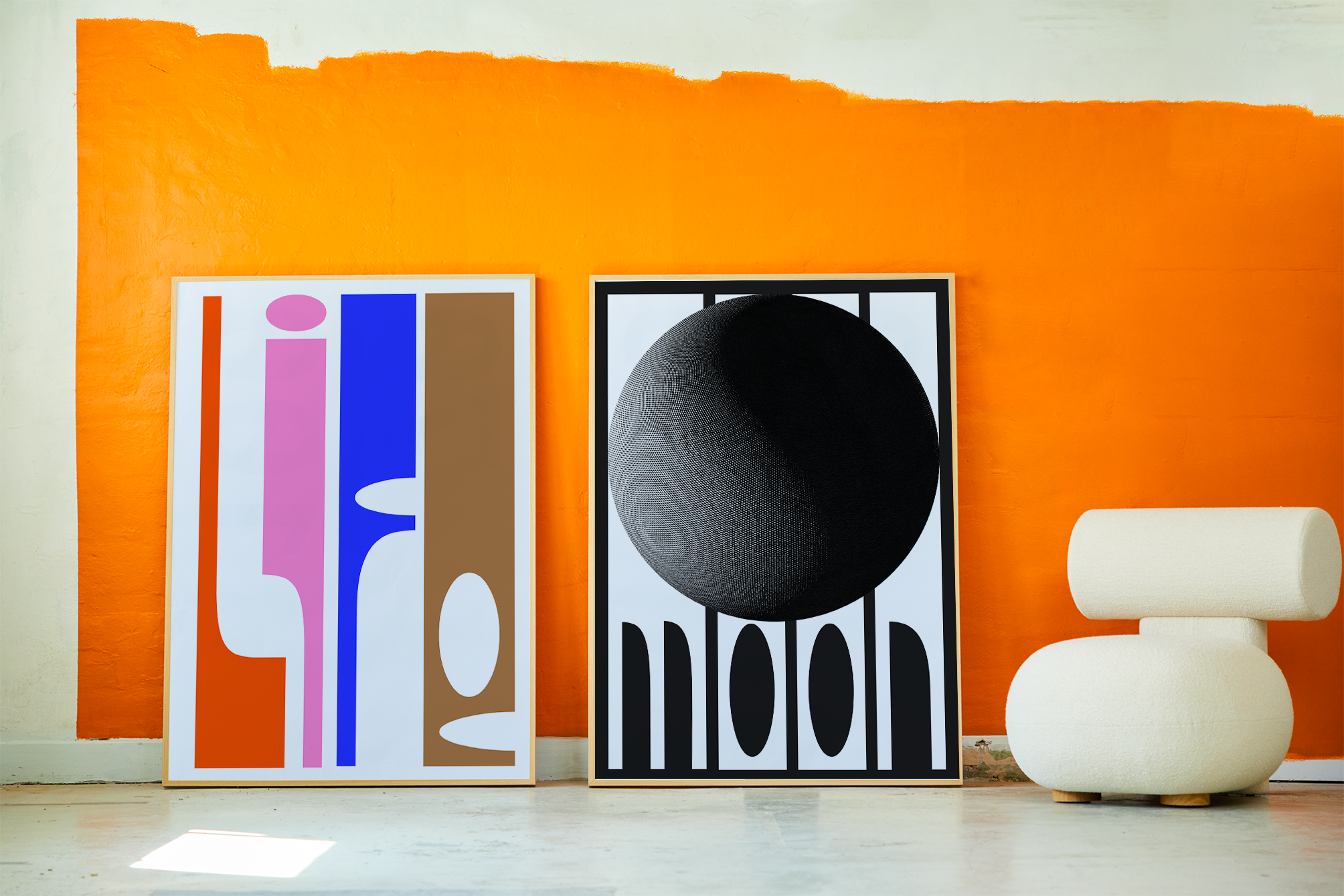 Moon  in Schwarz / Weiss präsentiert im Onlineshop von KAQTU Design AG. Bild ist von Paper Collective