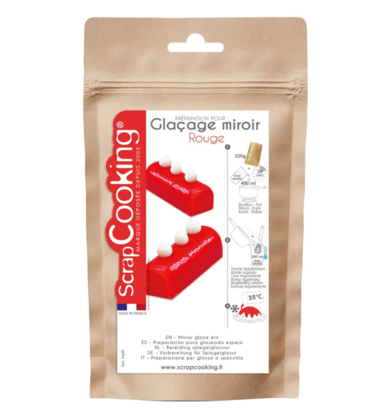 Ready mix mirror glaze red 220g