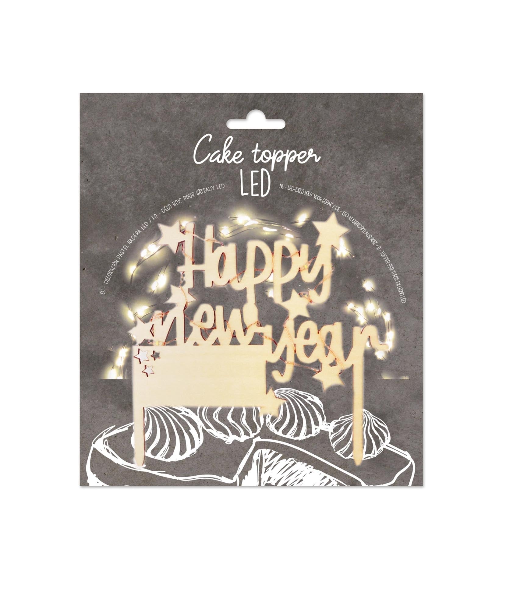 Leuchtender Cake Topper für ein strahlendes Neujahrsfest von Scrap Cooking.