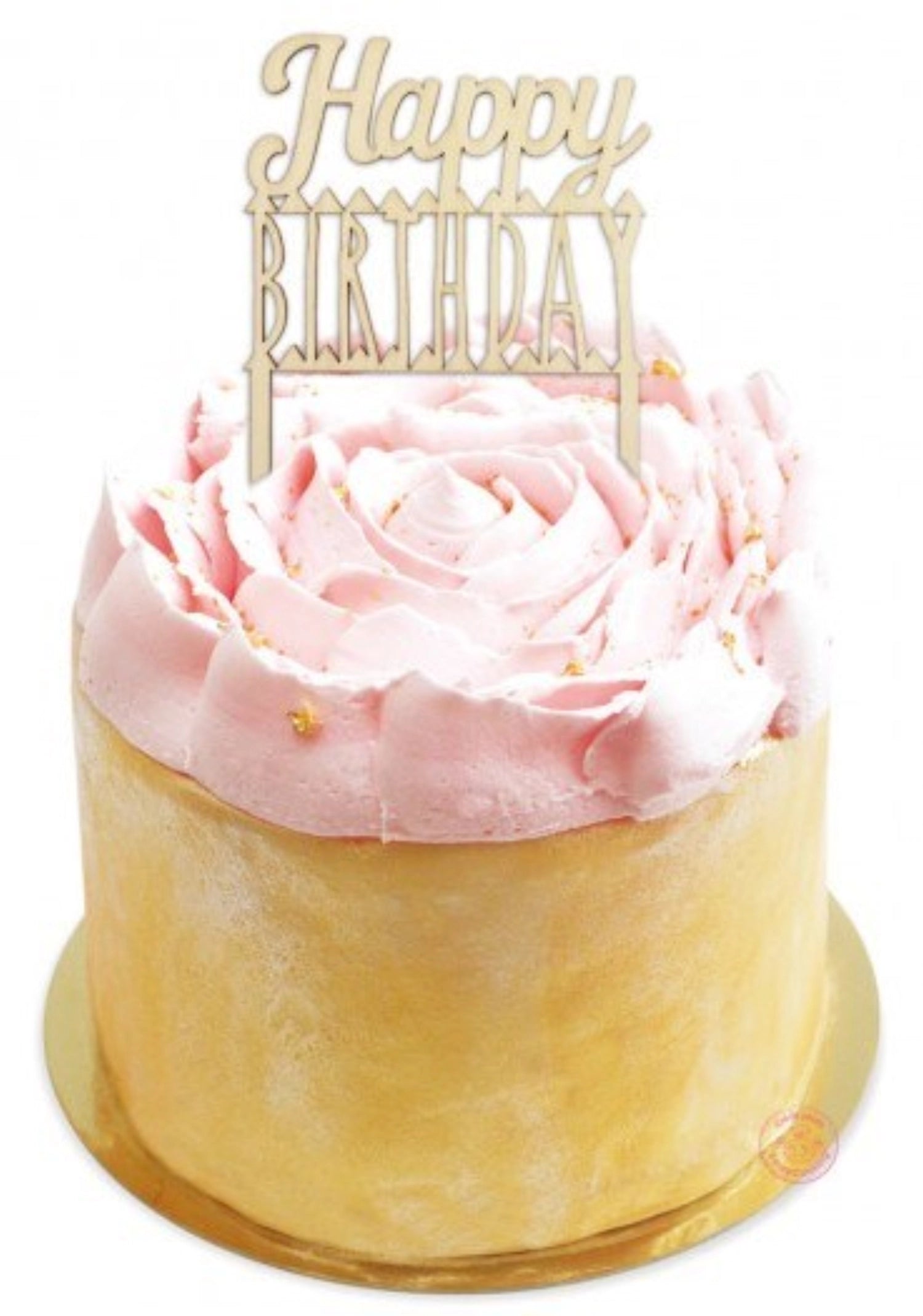 Cake Topper Wood, "Buon compleanno"