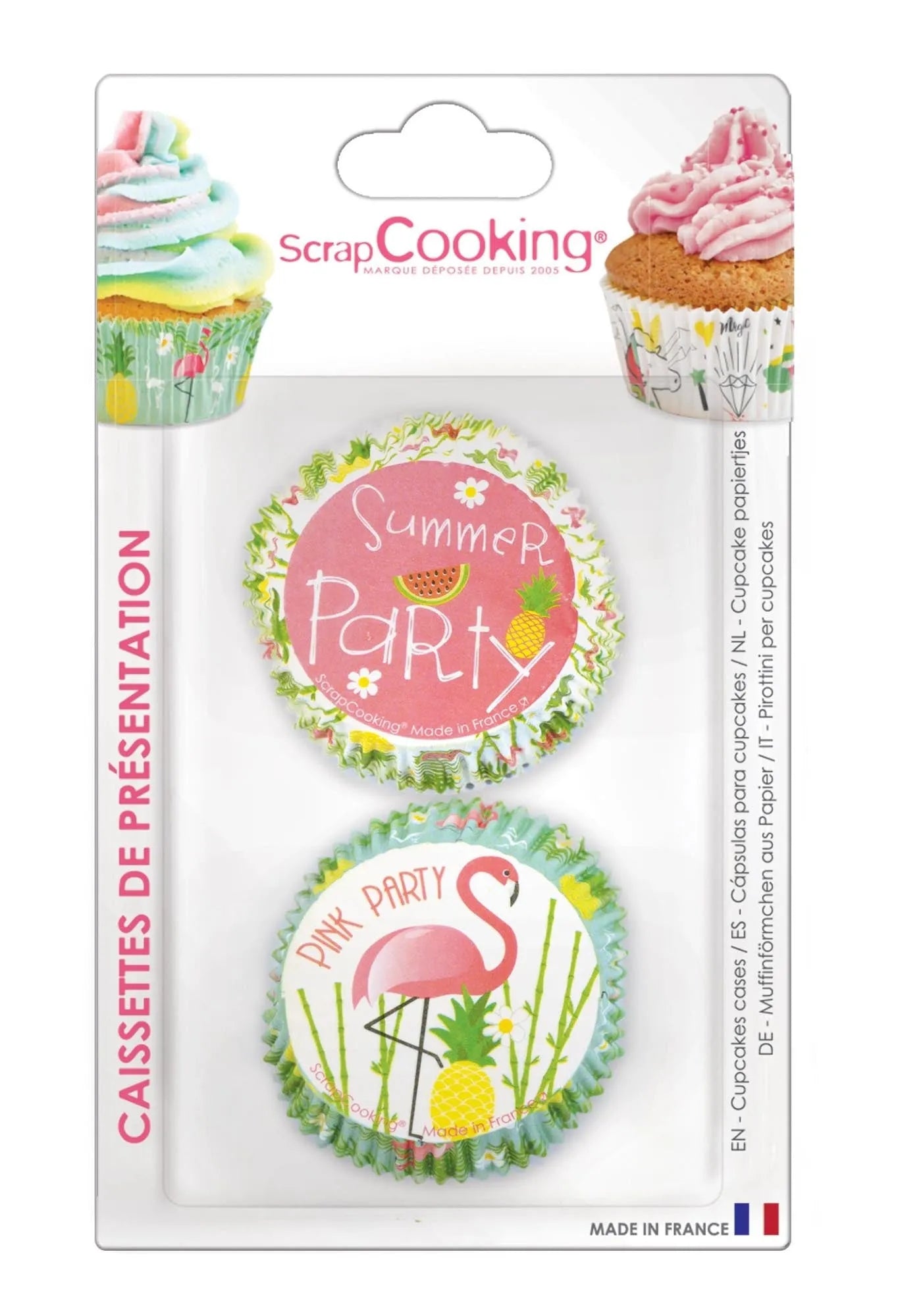 Sommerliche Cupcake-Papierförmchen von Scrap Cooking, 36 Stück, Ø5cm.