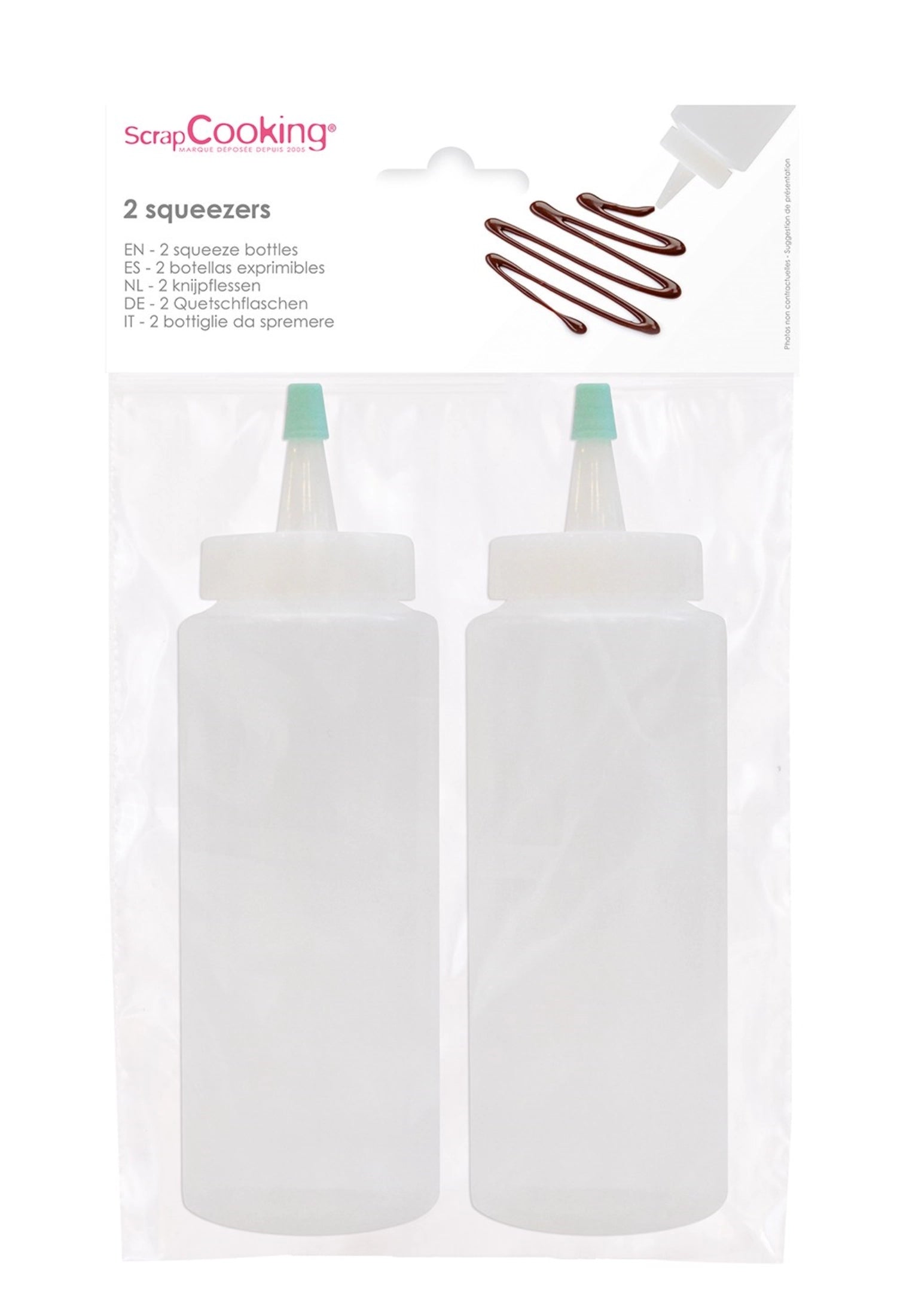2 bottiglie di set di spremibili