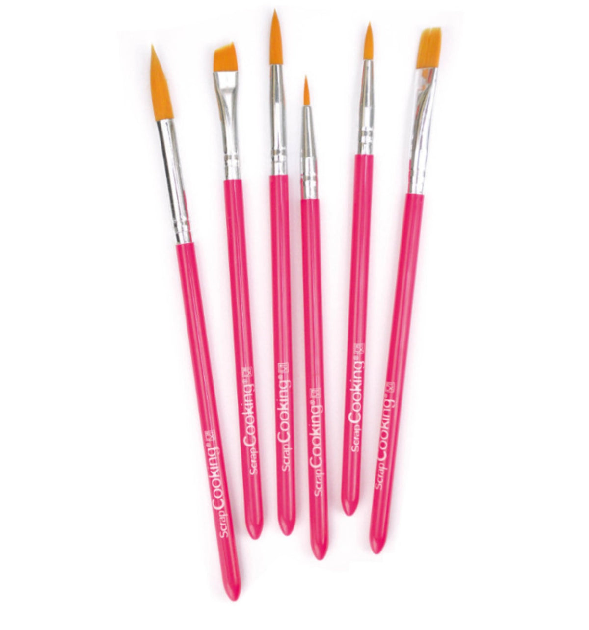 6-tlg. Set Pinsel in Pink präsentiert im Onlineshop von KAQTU Design AG. Backutensilien ist von Scrap Cooking