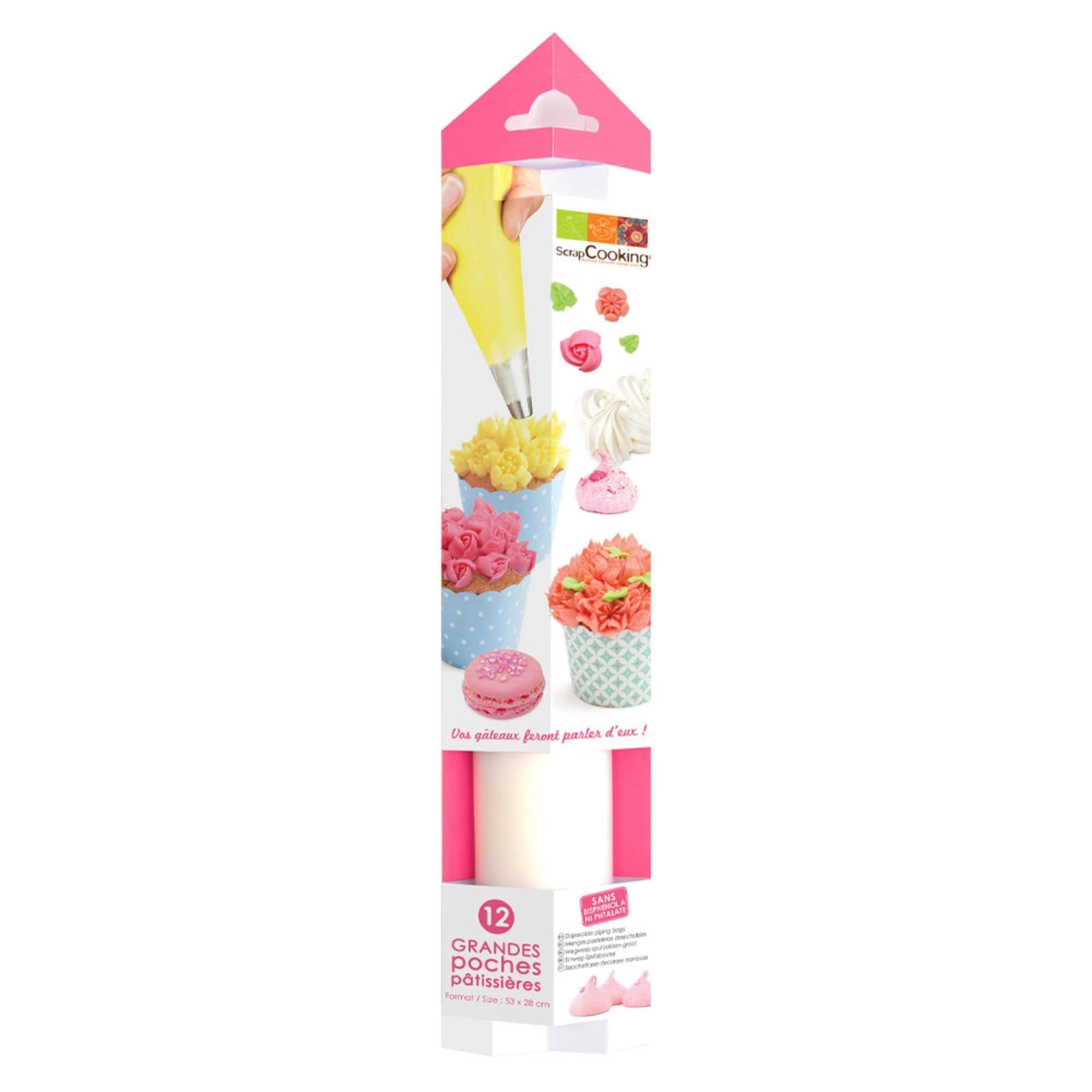 12 large disposable spray bag 53x28cm