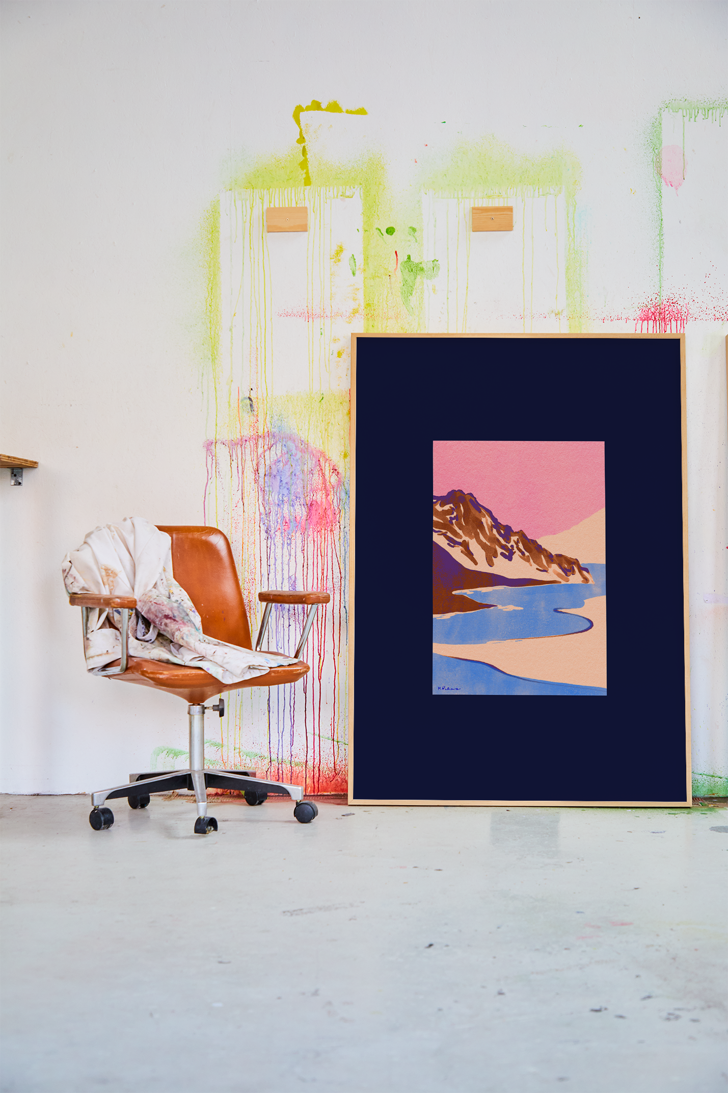 Blue Landscape  in Multicolor präsentiert im Onlineshop von KAQTU Design AG. Bild ist von Paper Collective