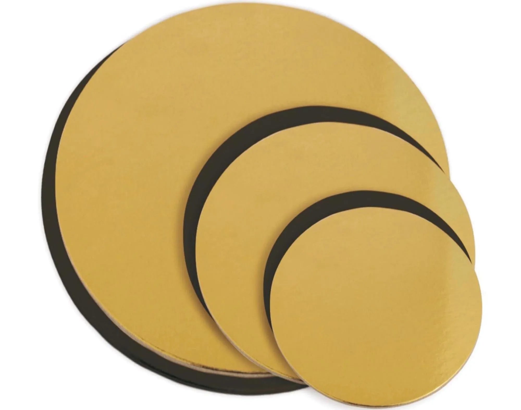 Elegantes 6er Set Untersetzer in Gold/Schwarz von Scrap Cooking, ideal für Kuchen und Torten, stabil und stilvoll für jeden Anlass.