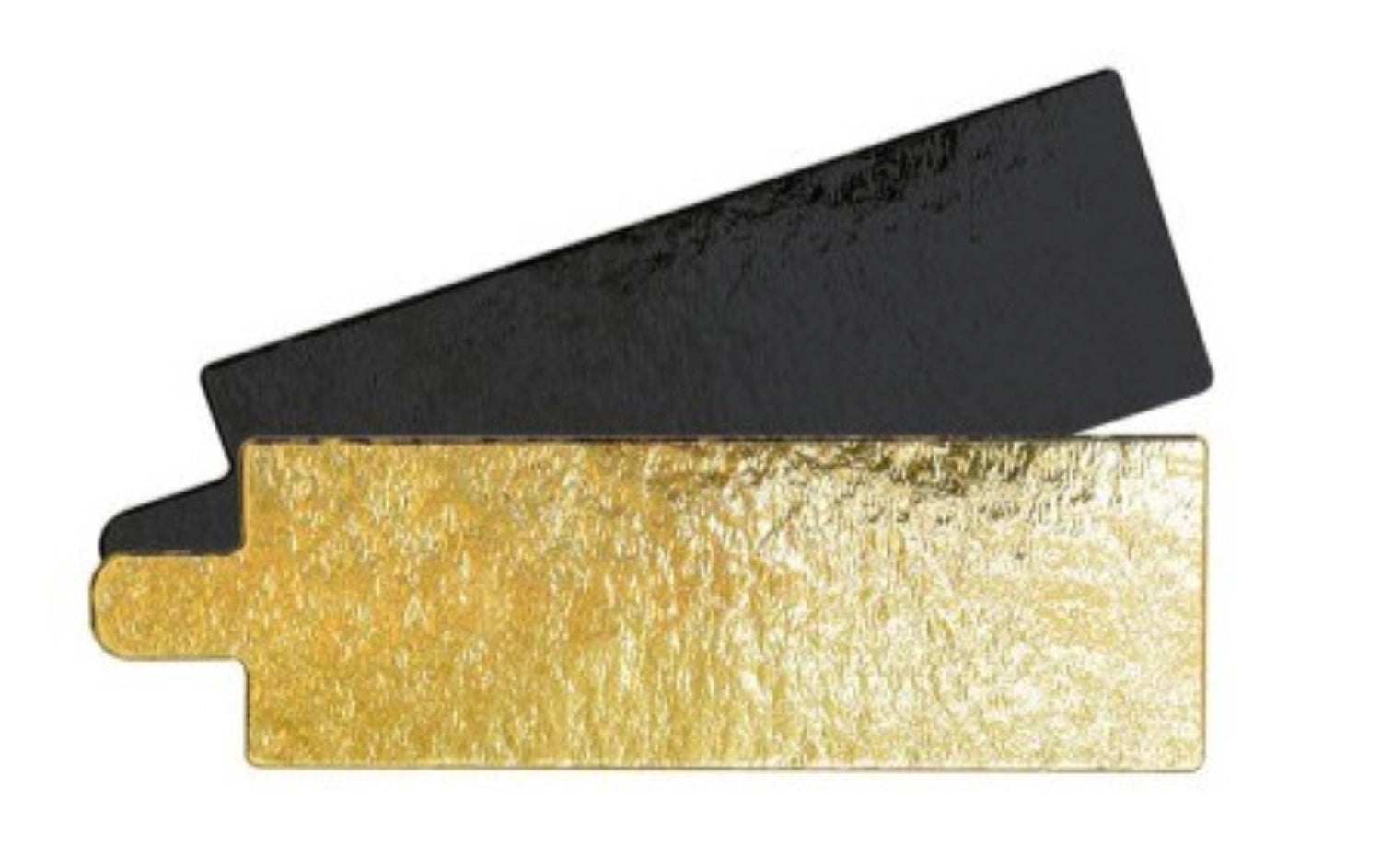 10er Set Tortenhalter gold/schwarz rechteckig 4.5x13cm