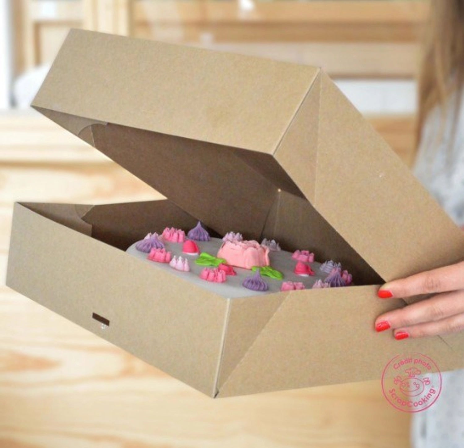 2 Cupcake-Schachteln für je 6 Stück, 17x25cm H8.5cm - KAQTU Design