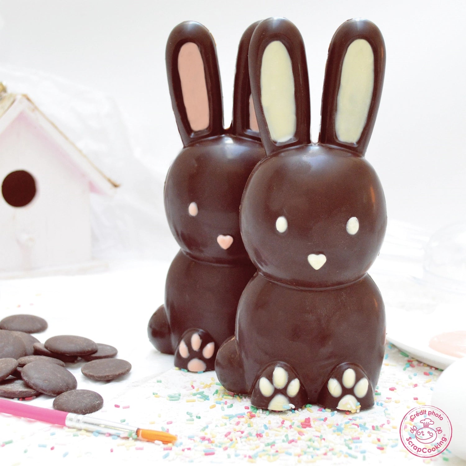 Hare di forma al cioccolato 3D