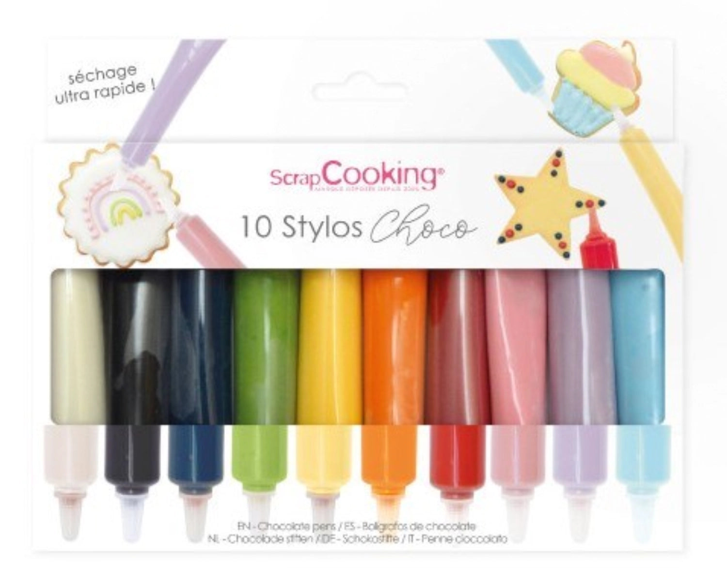 10 crayons de chocolat réglés