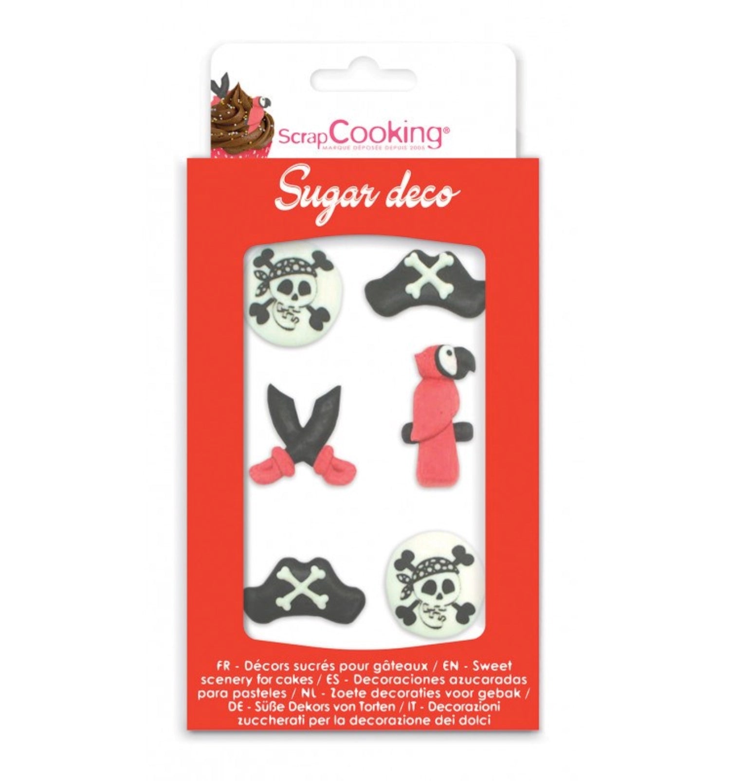 6 pieces. Sugar decoration pirate