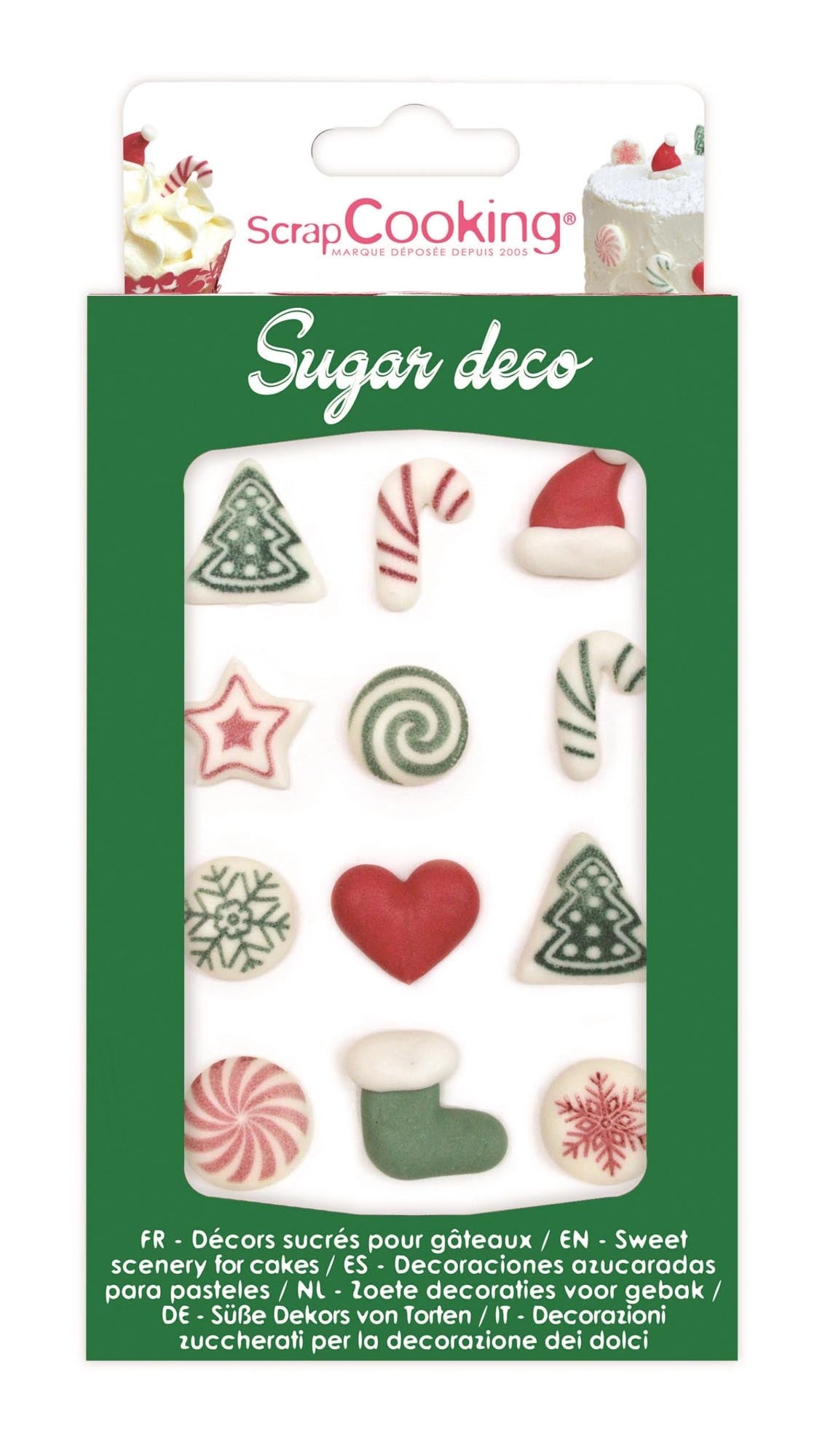 12 pcs. Sugar decoration sweet xmas