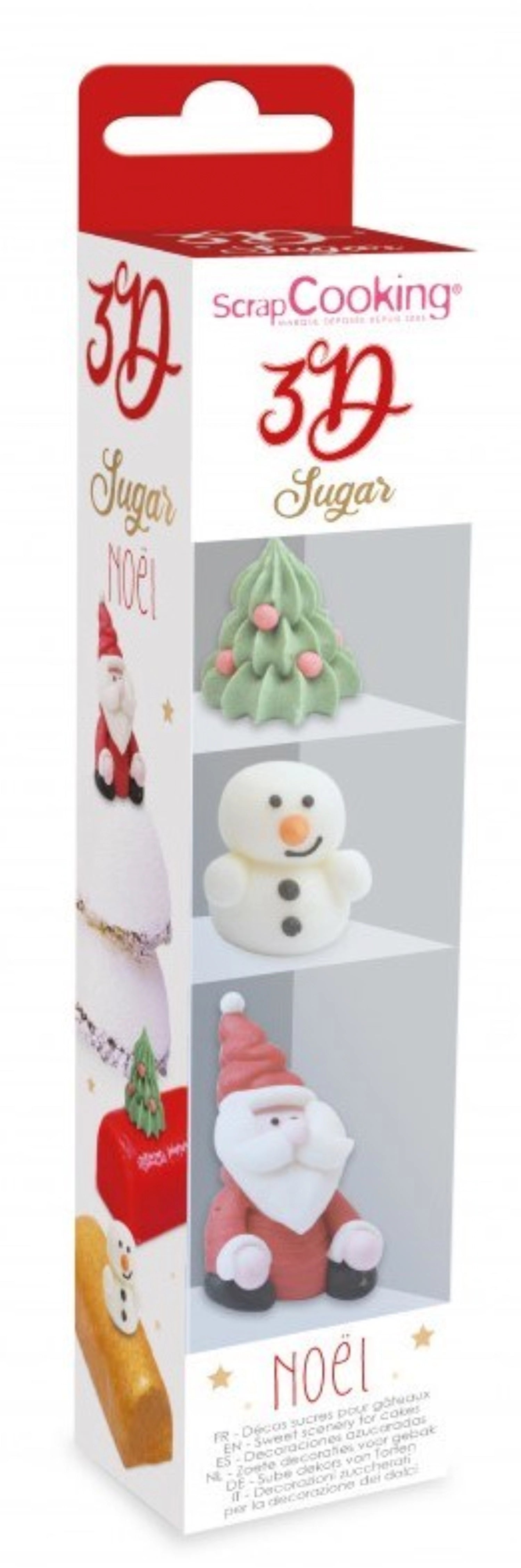 3 Stk. Zuckerdekor Weihnachten in Mehrfarbig präsentiert im Onlineshop von KAQTU Design AG. Lebensmittel ist von Scrap Cooking