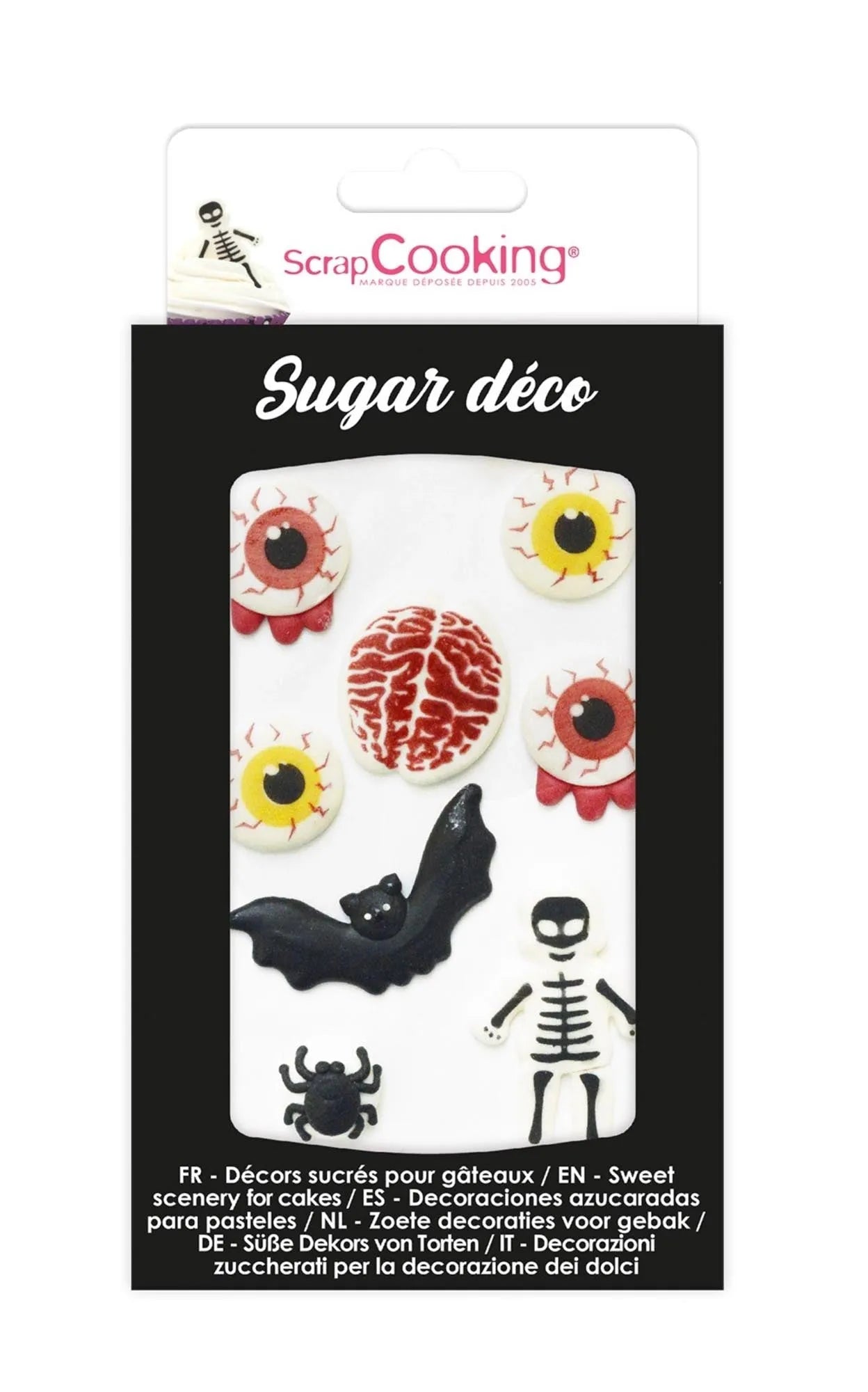 Gruselige Zucker Deko: 9 knusprige Totenköpfe & Ermäuse für Cupcakes & Torten. Perfekt für Halloween & Themenpartys!
