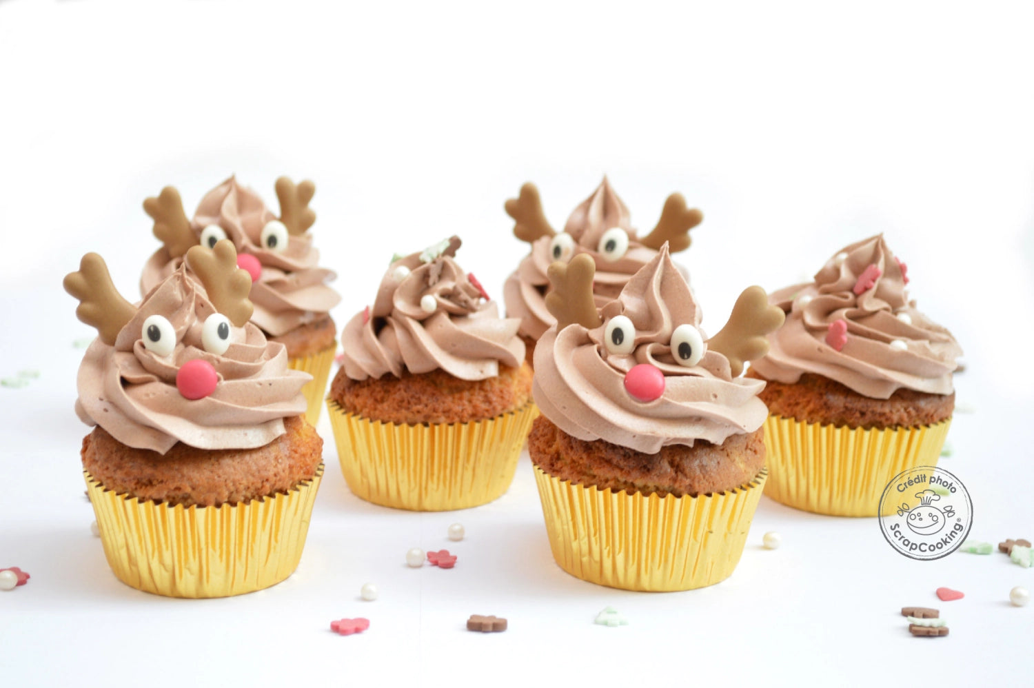 20 pieces. Sugar decorative reindeer