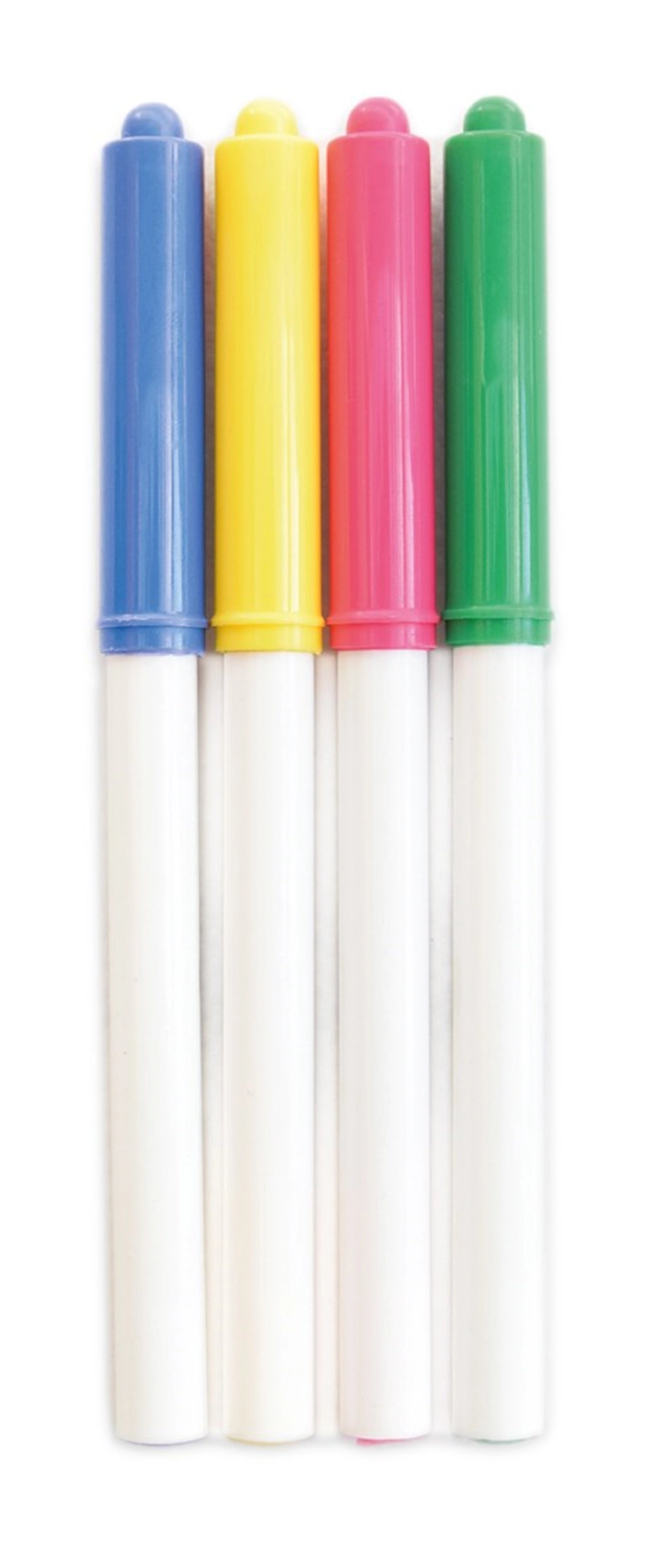 Buntes Set von 4 Lebensmittelstiften in Blau, Gelb, Pink und Grün von Scrap Cooking, ideal zum Dekorieren und Personalisieren von Speisen.