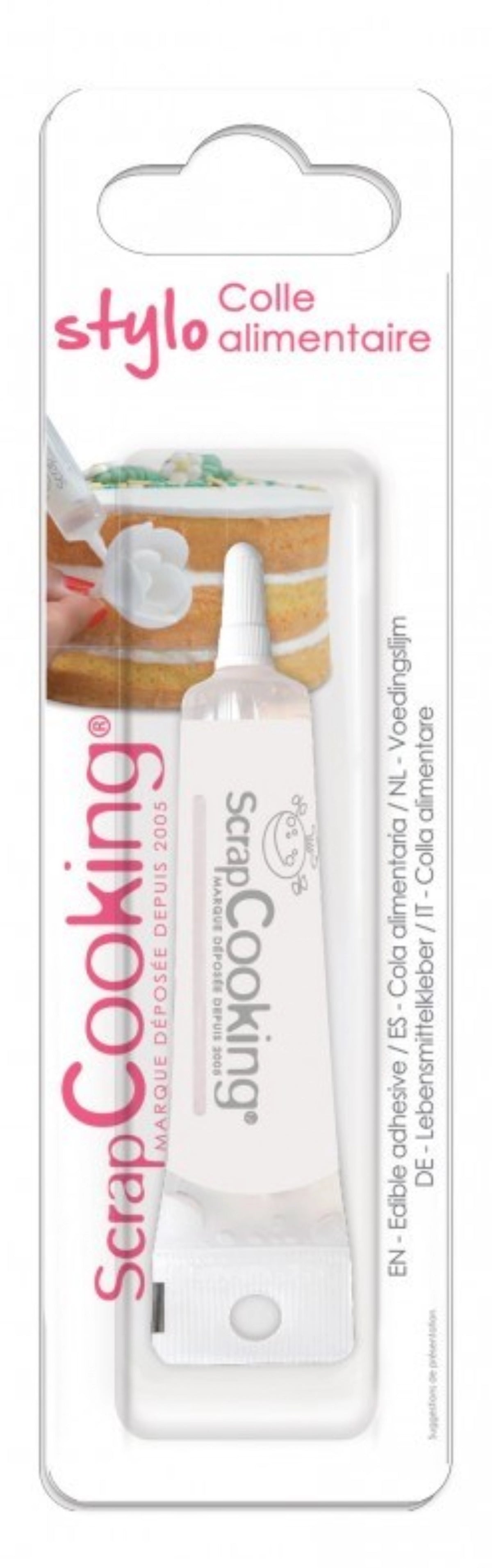 Mehrfarbige Tube Klebestift von Scrap Cooking für Backdekorationen aus Lebensmitteln