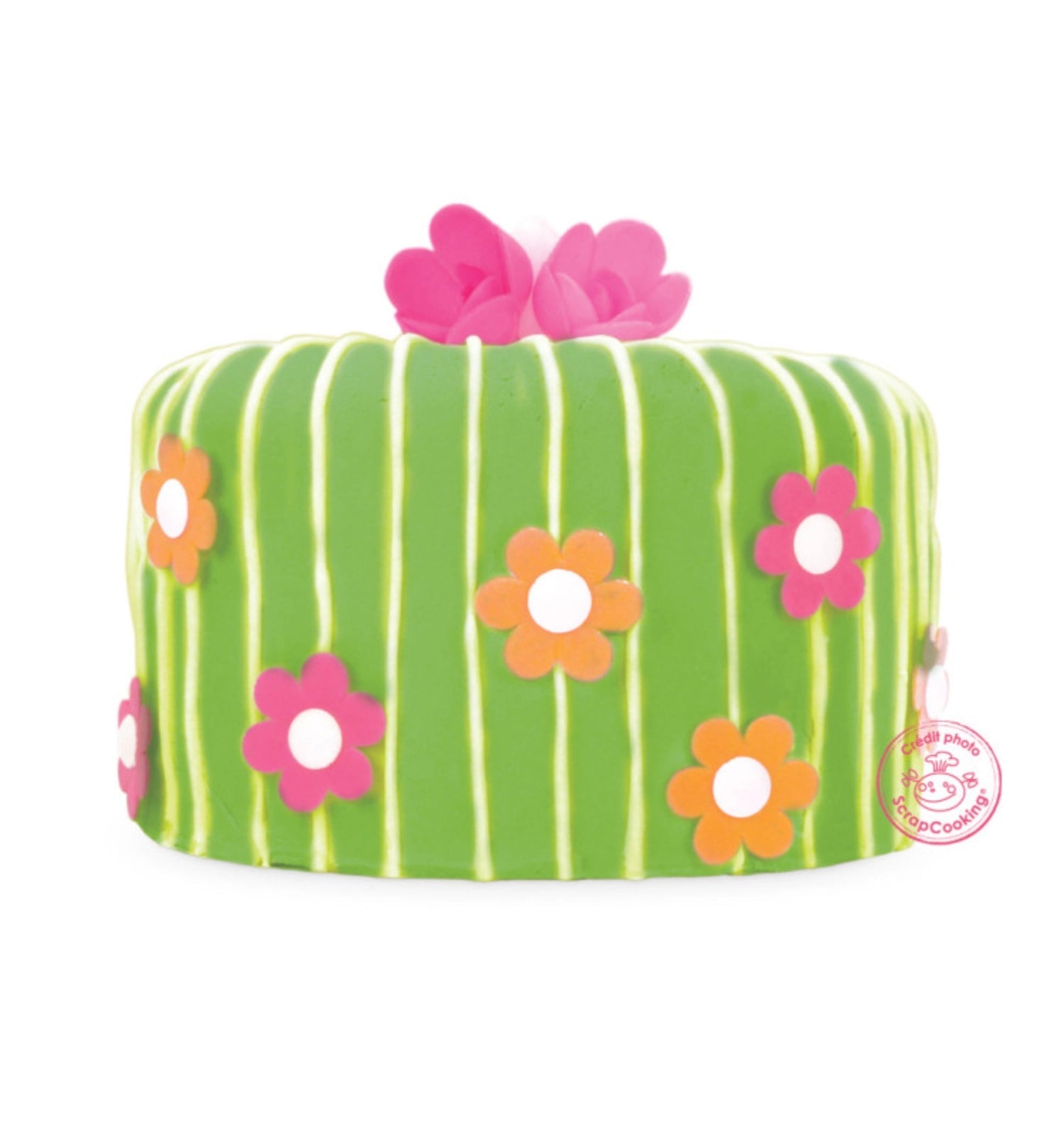 Grüner Fondant, 36cm, für kreative Tortendekorationen von Scrap Cooking.