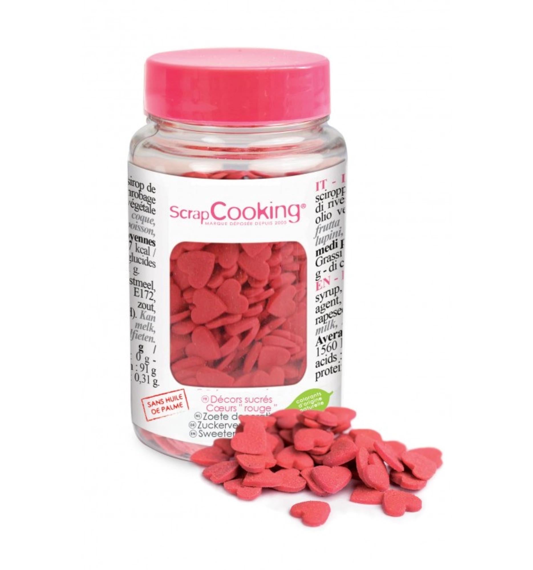 Decorative sugar heart red 55g