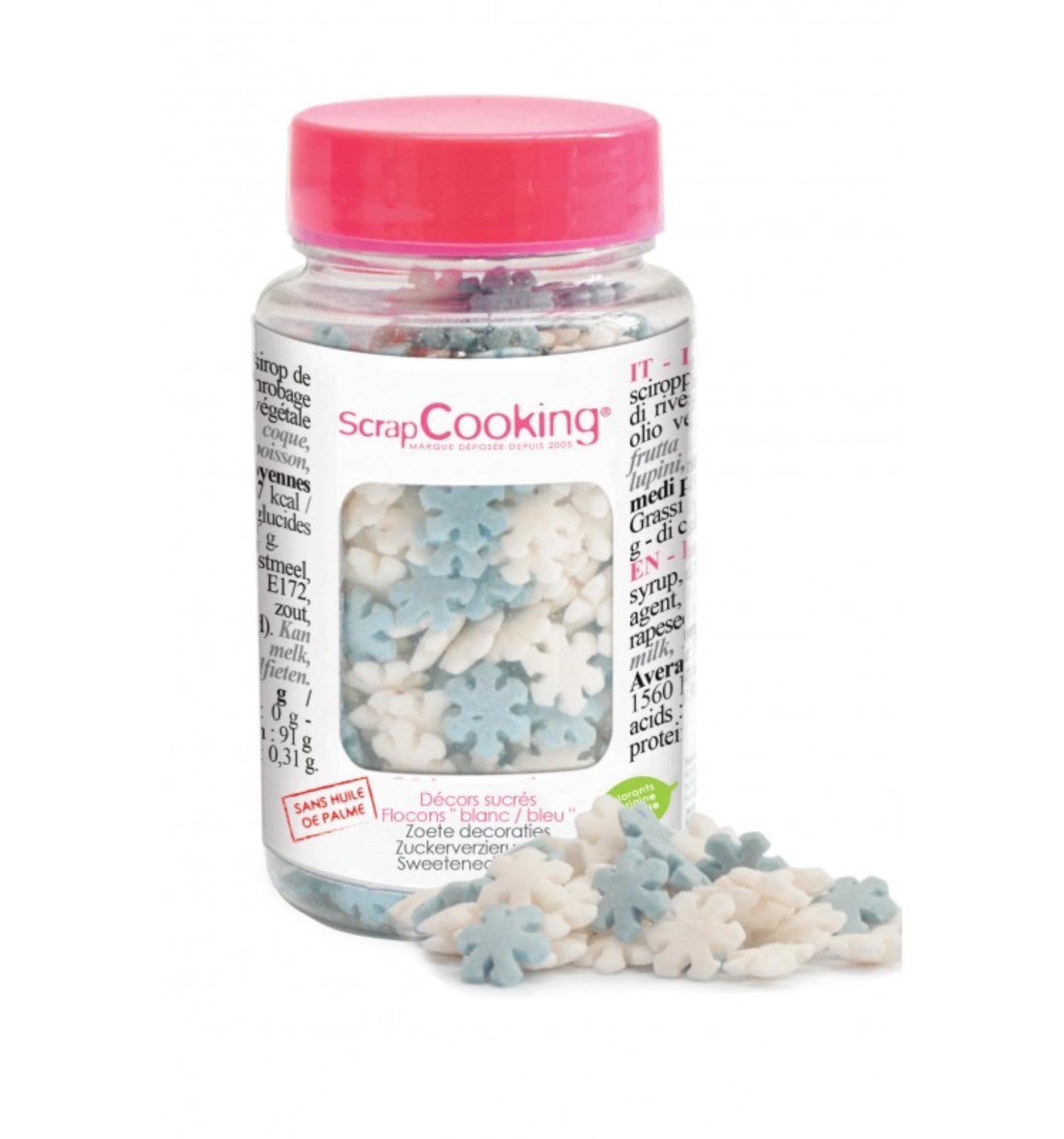 Decorative sugar snowflakes in can <tc>wEIS</tc> blue 50g