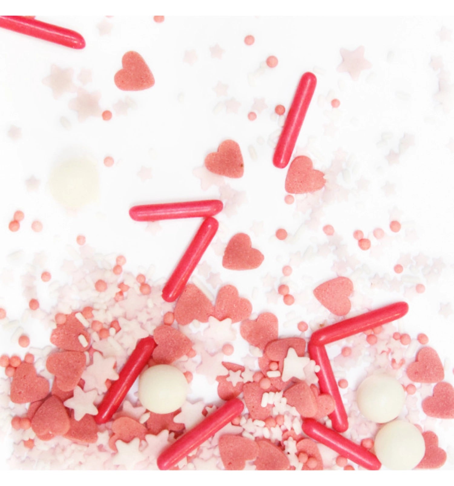 Bunte Deko Zucker Mix in Rosa, 70g, ideal für kreative Backprojekte und zur Verschönerung von Desserts und Süßspeisen.