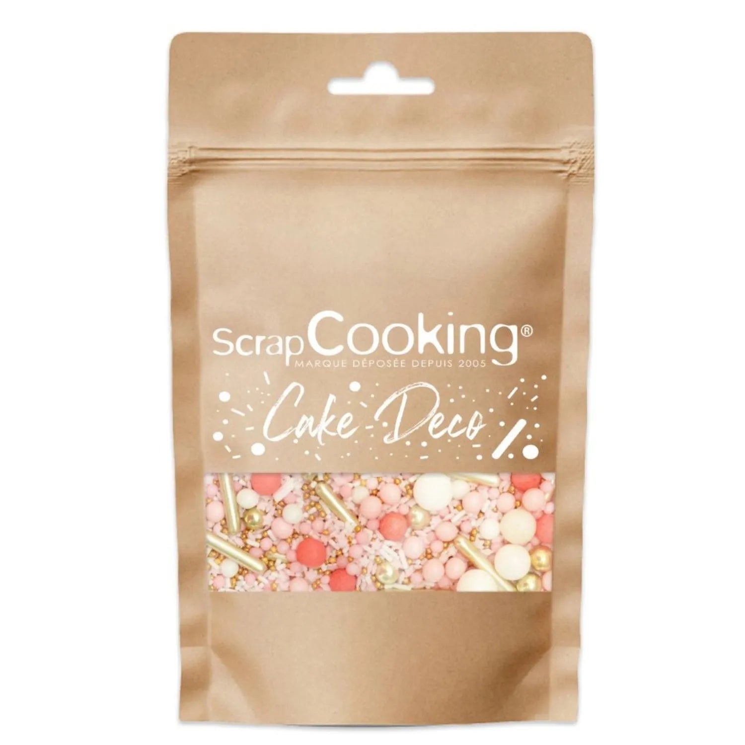 Verleihen Sie Ihren Backwaren mit dem eleganten Roségold Deko Zucker Mix von Scrap Cooking einen festlichen Glanz. Perfekt für Torten und Desserts!