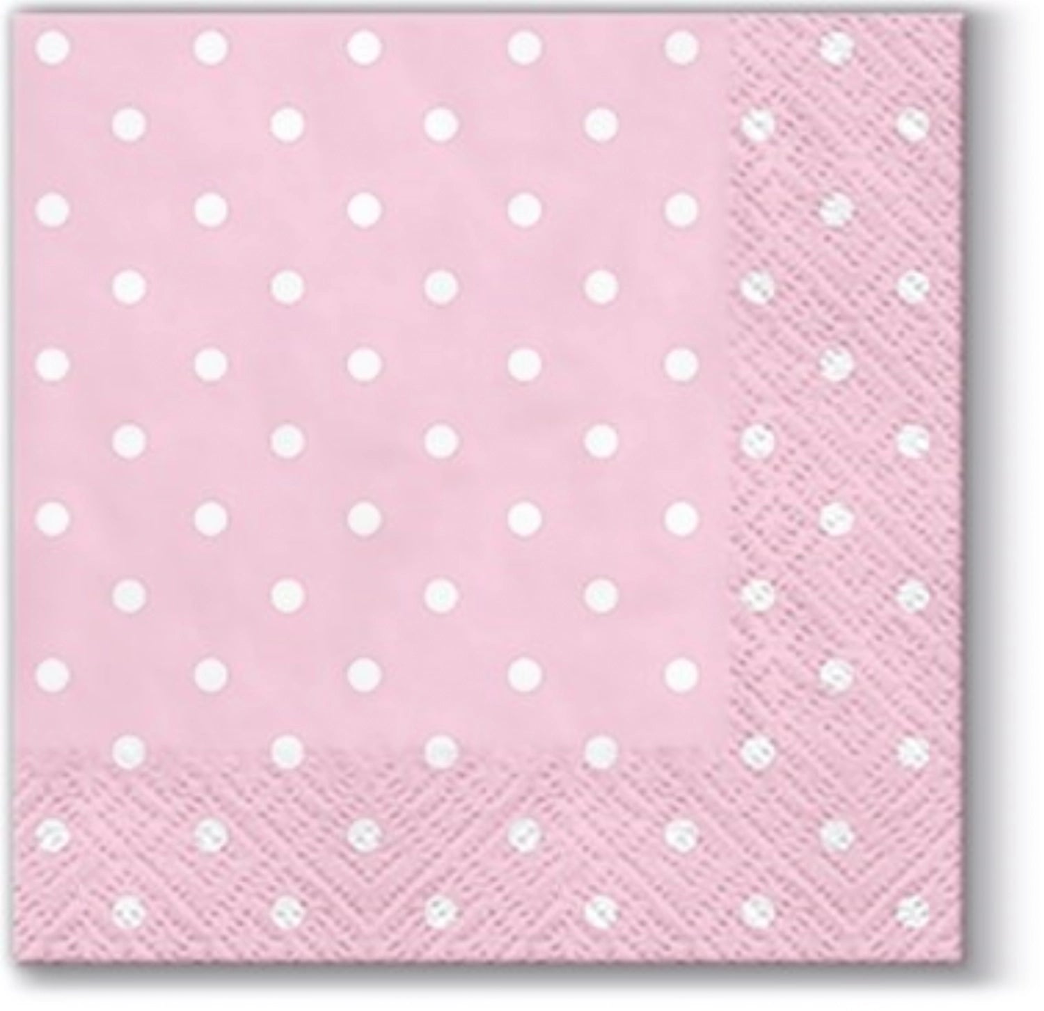 Servietten Cocktail 20x Punkte rosa/weiss, 25x25 cm - KAQTU Design