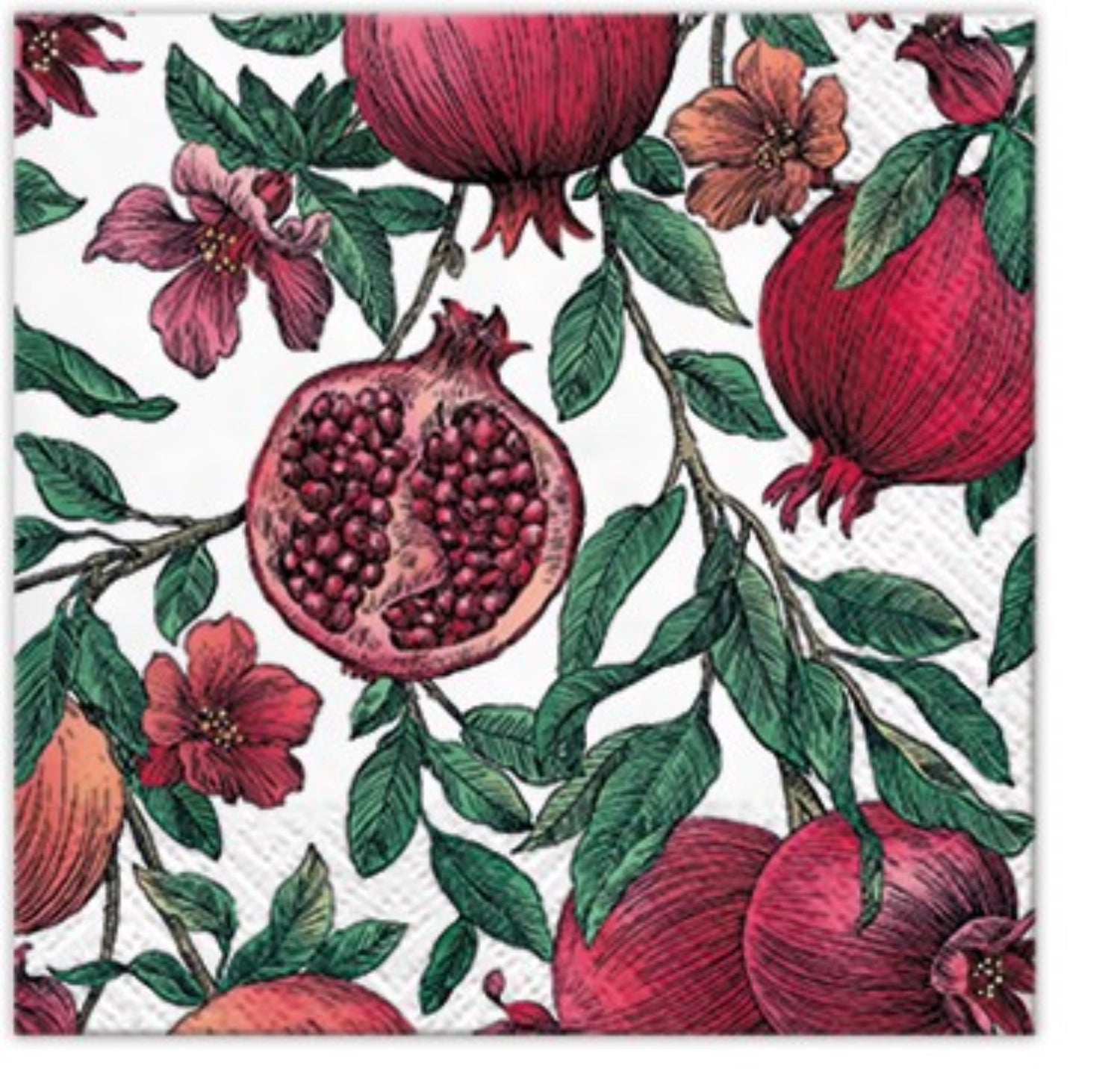 Servietten Cocktail 20x Granatapfel, 25x25 cm in Mehrfarbig präsentiert im Onlineshop von KAQTU Design AG. Servietten ist von PAW