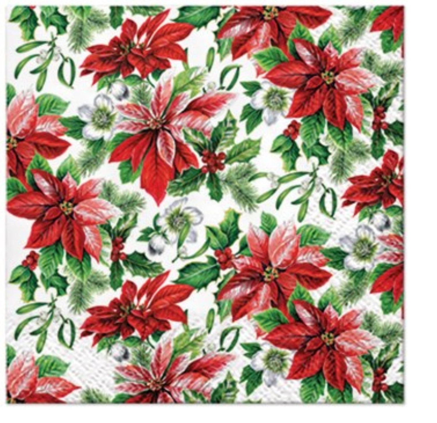 Servietten Cocktail 20x glory Weihnachtsstern, 25x25 cm in Mehrfarbig präsentiert im Onlineshop von KAQTU Design AG. Servietten ist von PAW