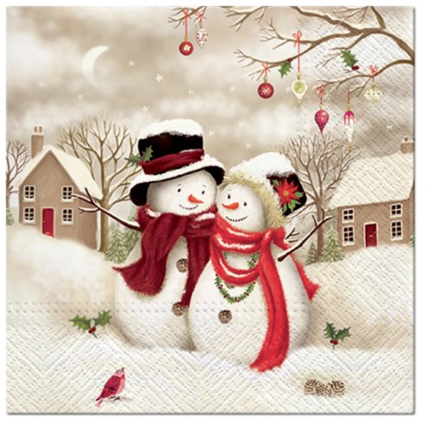 Servietten Lunch 20x Schneemann, 33x33cm in Mehrfarbig präsentiert im Onlineshop von KAQTU Design AG. Servietten ist von PAW