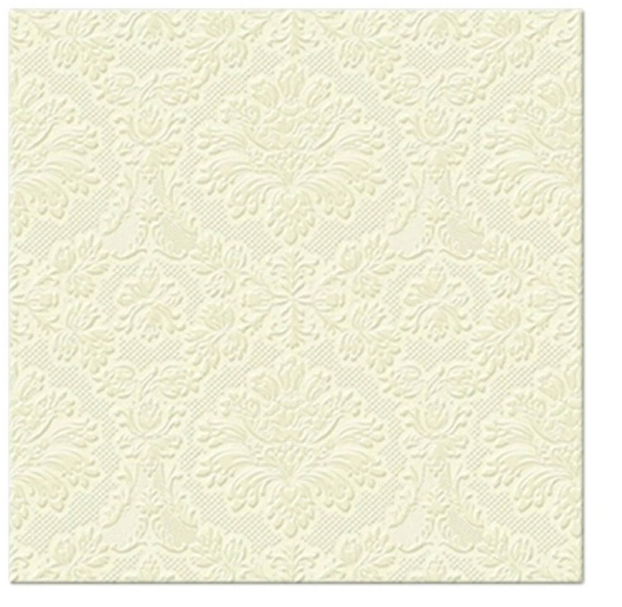 Elegante, saugfähige Servietten in klassischem Creme, 33x33cm, ideal für jeden Anlass. Nachhaltig und stilvoll von PAW Decor Collection.