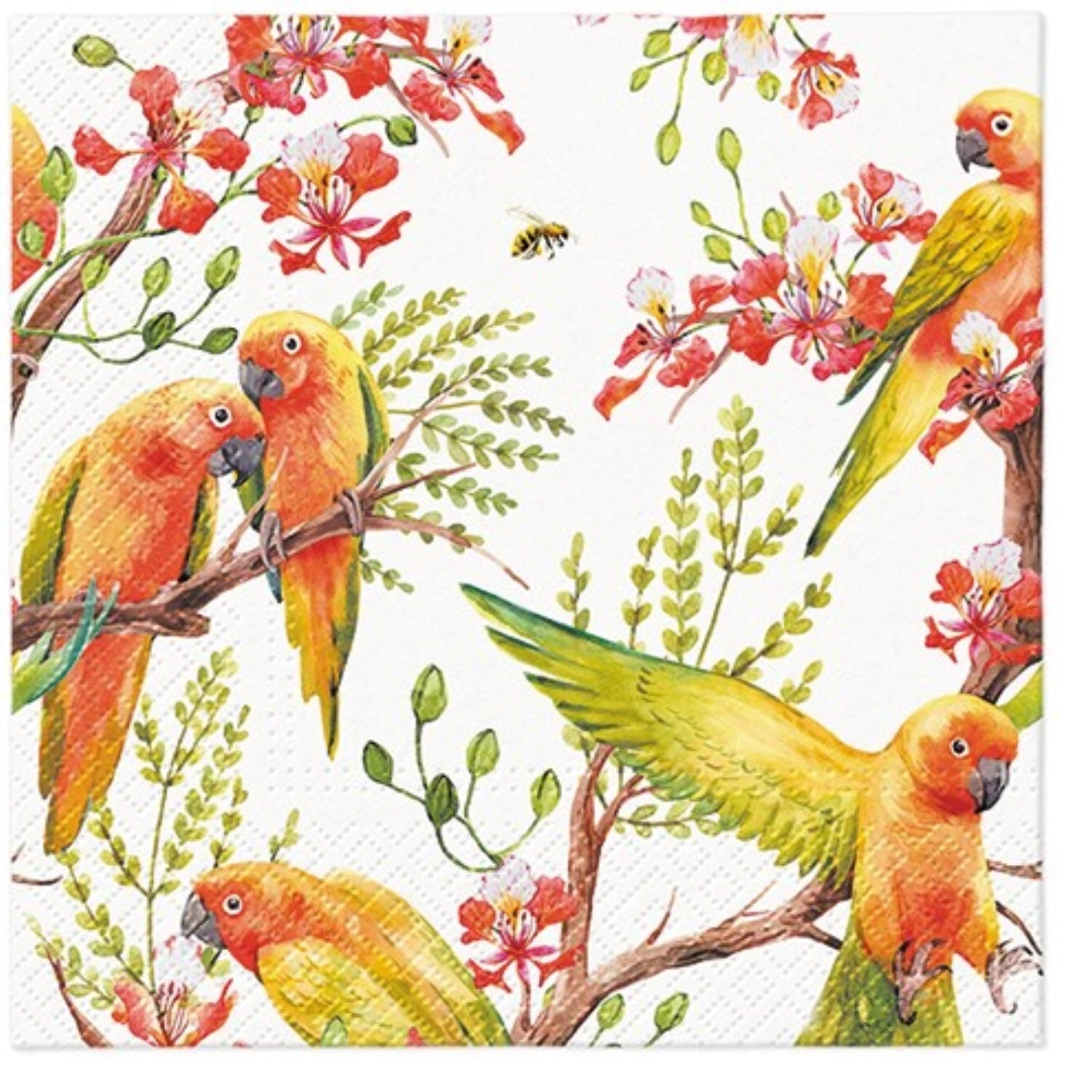 Servietten Lunch 20x Exotic birds, 33x33 cm in Mehrfarbig präsentiert im Onlineshop von KAQTU Design AG. Servietten ist von PAW