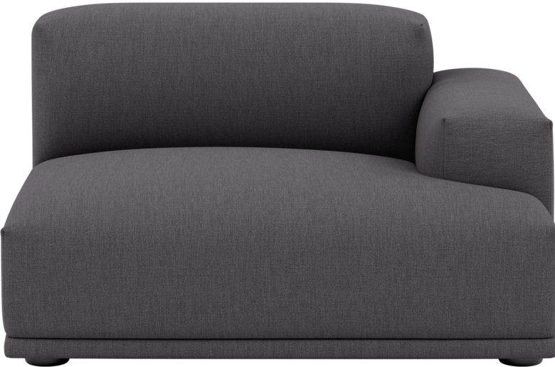 Connect Sofa / rechte Armlehne in Dunkelgrau präsentiert im Onlineshop von KAQTU Design AG. Modulares Sofa ist von Muuto