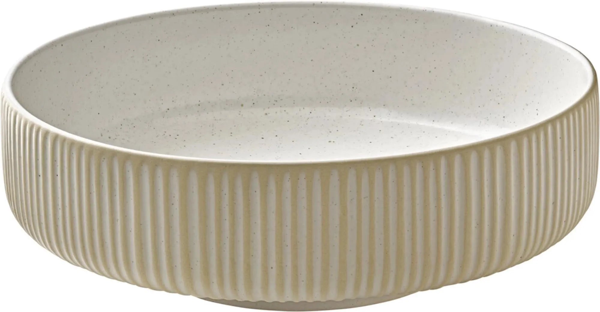 Elegante, robuste Schüssel aus Steinzeug, 21cm, 1.46L, ideal für Salate, Beilagen, spülmaschinenfest, zeitloses Reliefdesign.