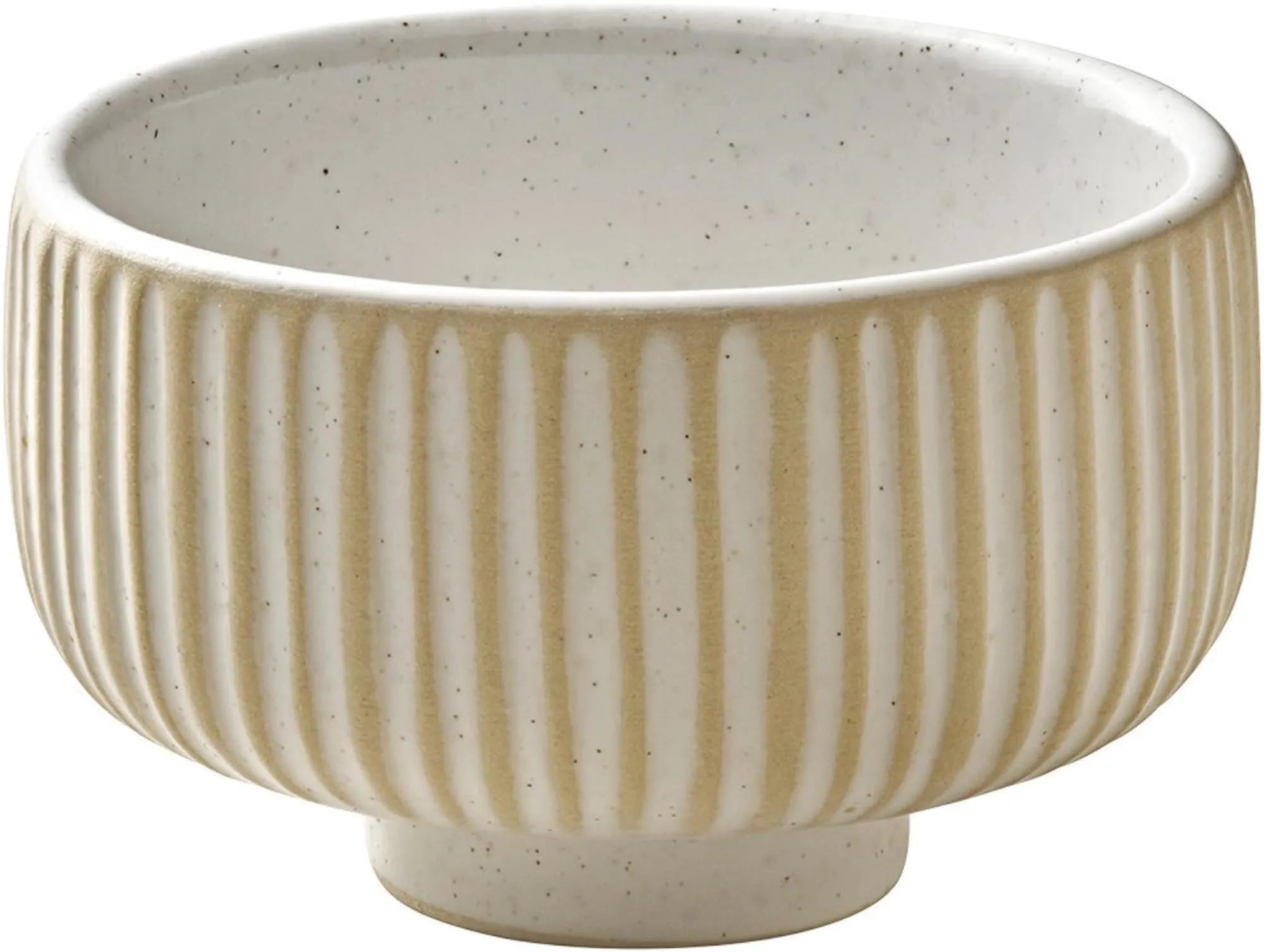 Elegantes, robustes Steinzeug-Schälchen (8cm, 0.12l) mit weißem Relief. Ideal für Snacks/Desserts. Spülmaschinen- & mikrowellengeeignet.