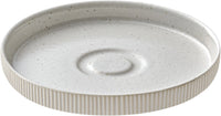Playground Nara Untertasse rund Relief weiss D15cm