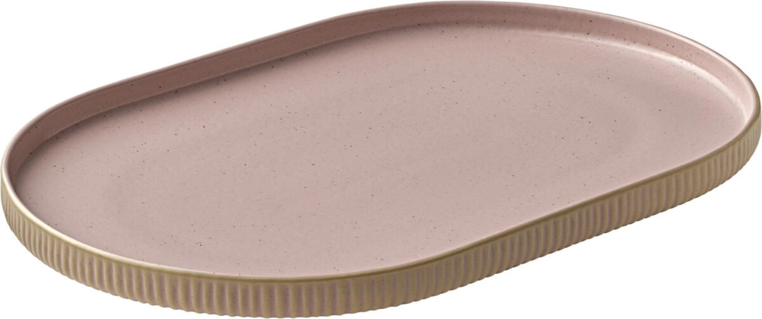 Parco giochi nara plate ovale rilievo rosé 30x20cm h2.4cm