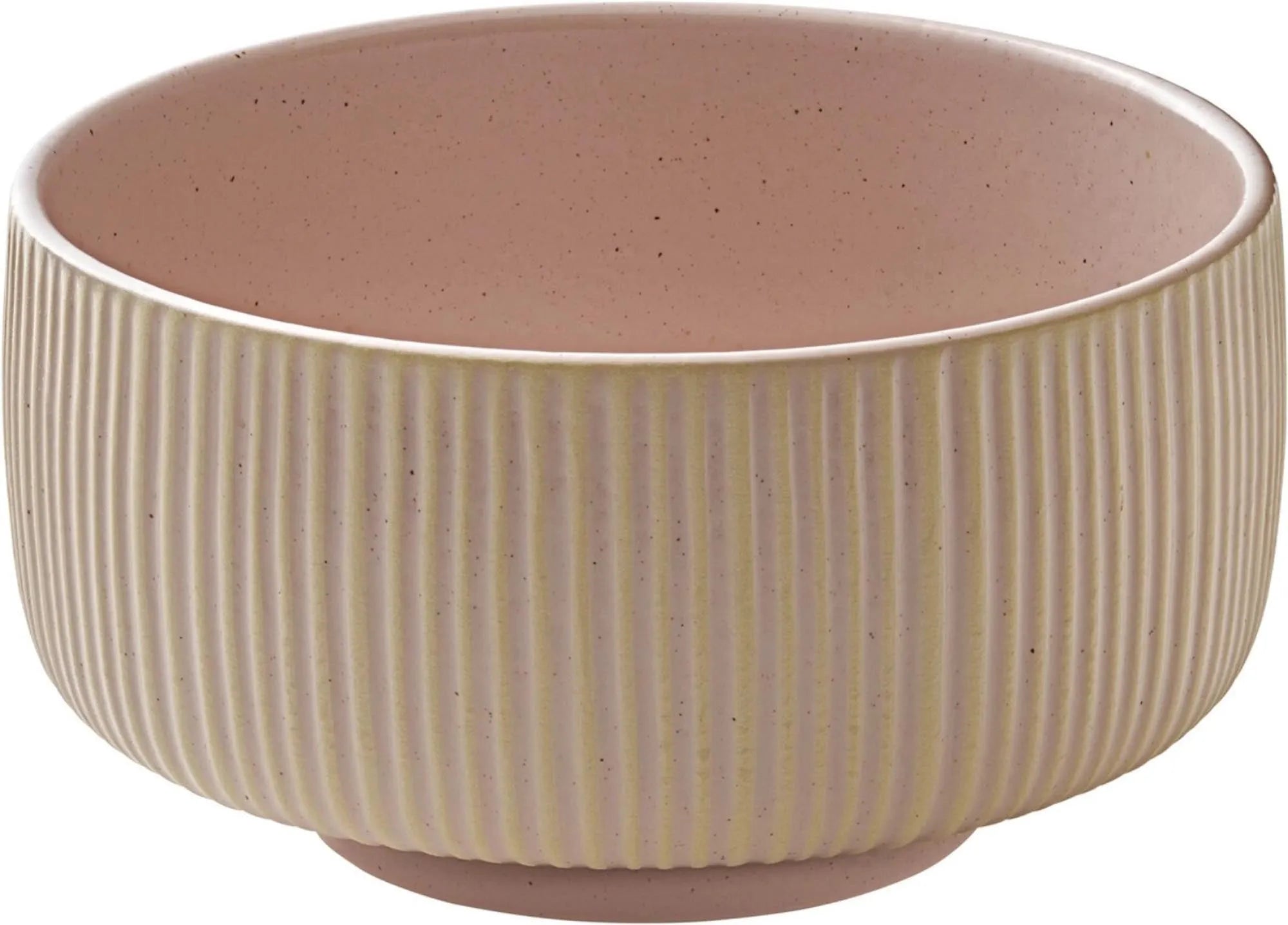 Elegante roséfarbene Schüssel aus robustem Steinzeug, ideal für Salate und Desserts, spülmaschinenfest, 0,88l.
