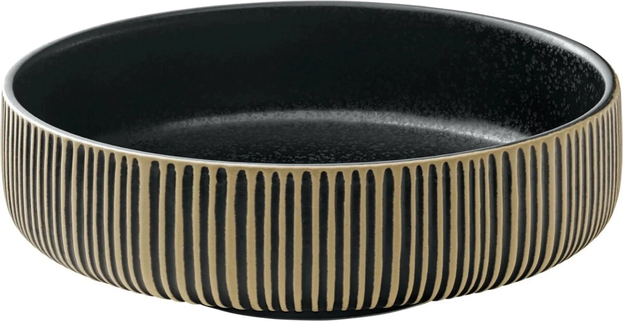 Stilvolle Schönwald Nara Schüssel: 21cm, 1.46L, schwarz-weiß Relief, spülmaschinenfest, ideal für Salate & Snacks.