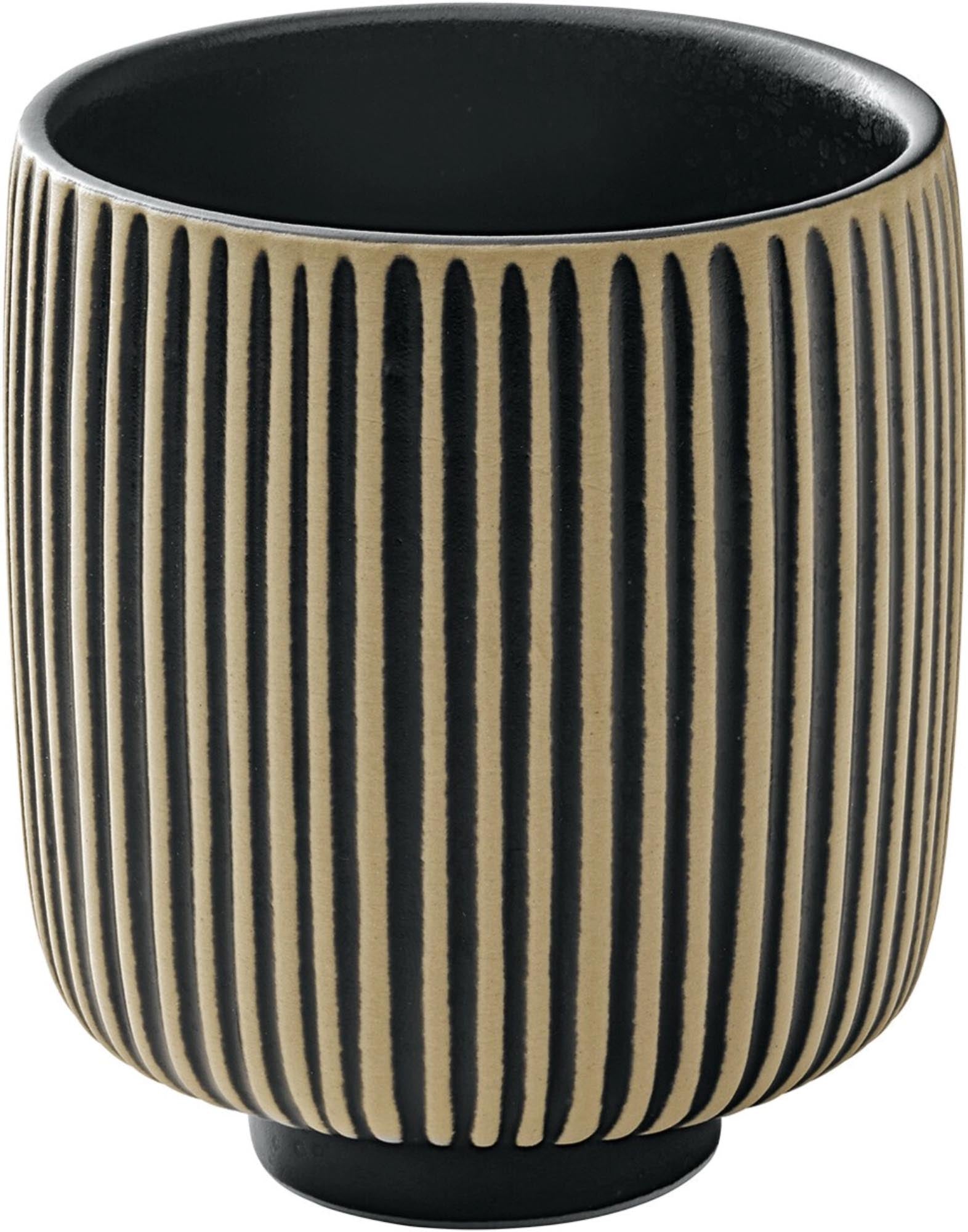 Playground Nara mug high relief <tc>schwarz</tc> <tc>wEIS</tc> 0.3lt