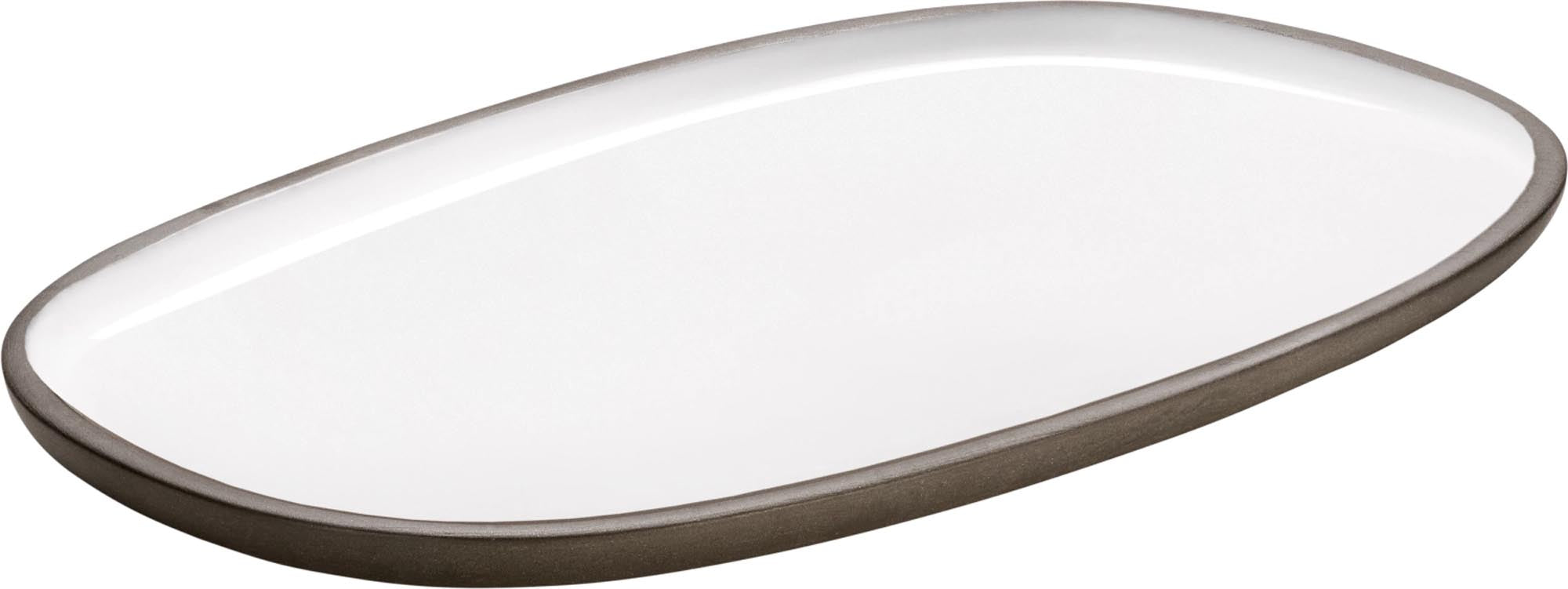 Playground ReNew Platte oval weiss 30x18cm
