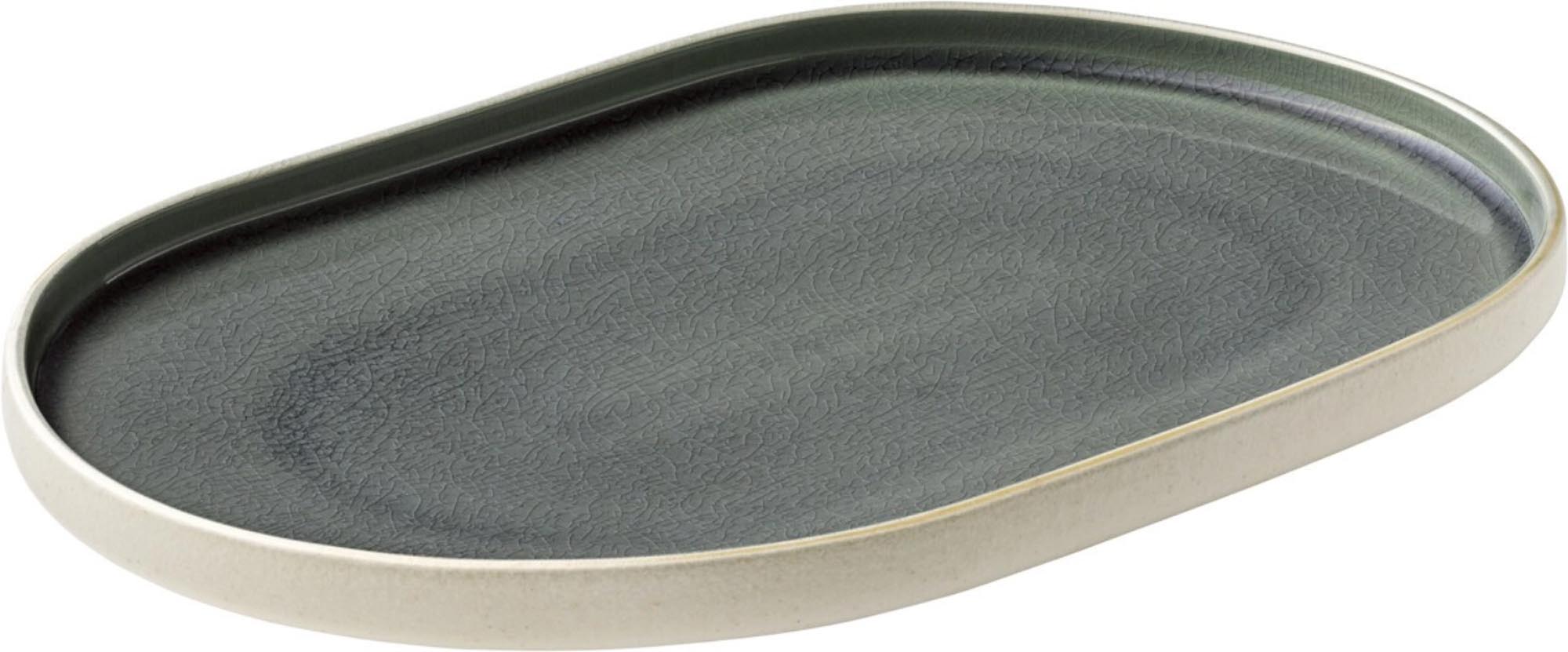 Playground nara plate oval gray 30cm