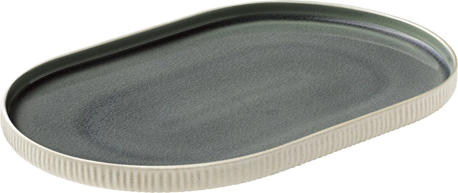 Parco giochi nara piastra ovale rilievo grigio 30 cm